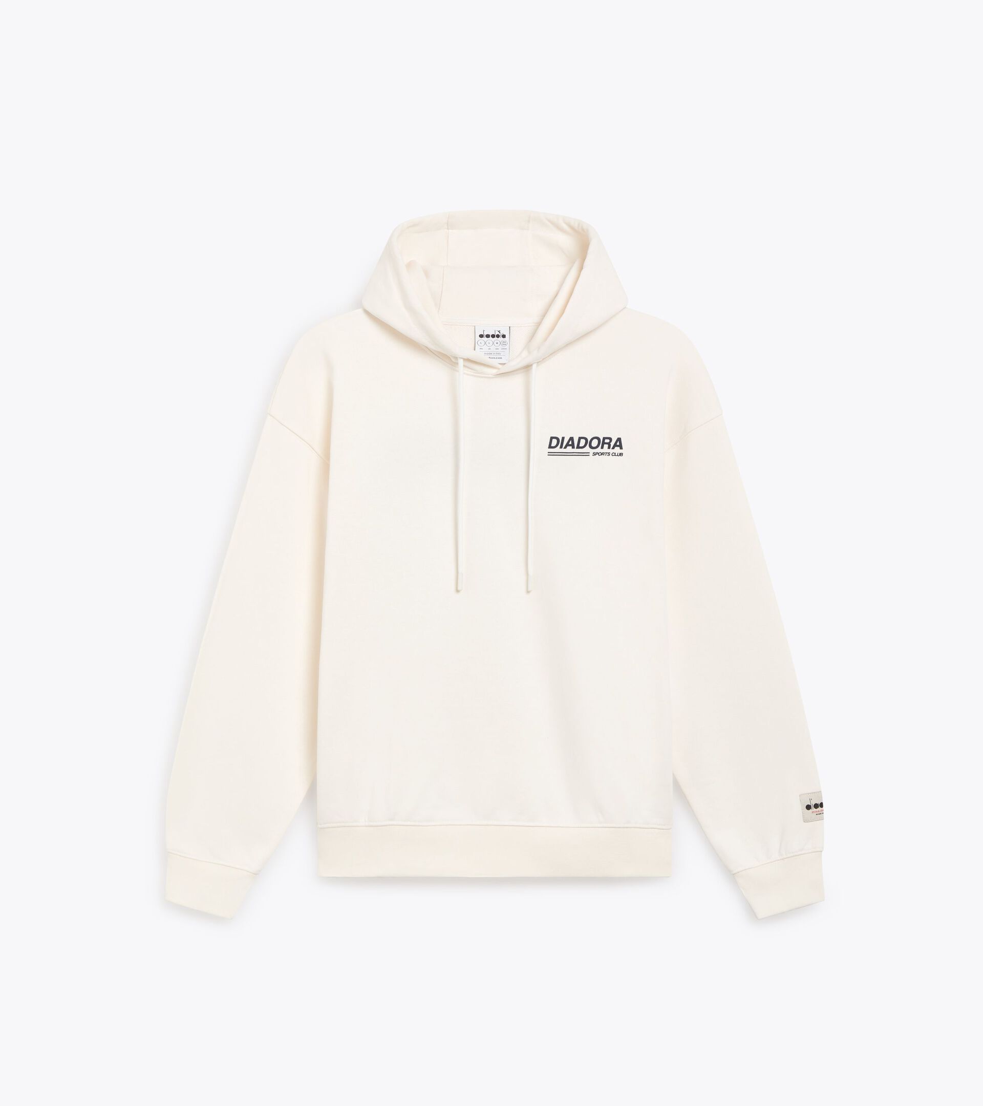 Legacy hoodie with a comfort fit - Made in Italy - Gender Neutral
 HOODIE LEGACY WHITE ALYSSUM - Diadora