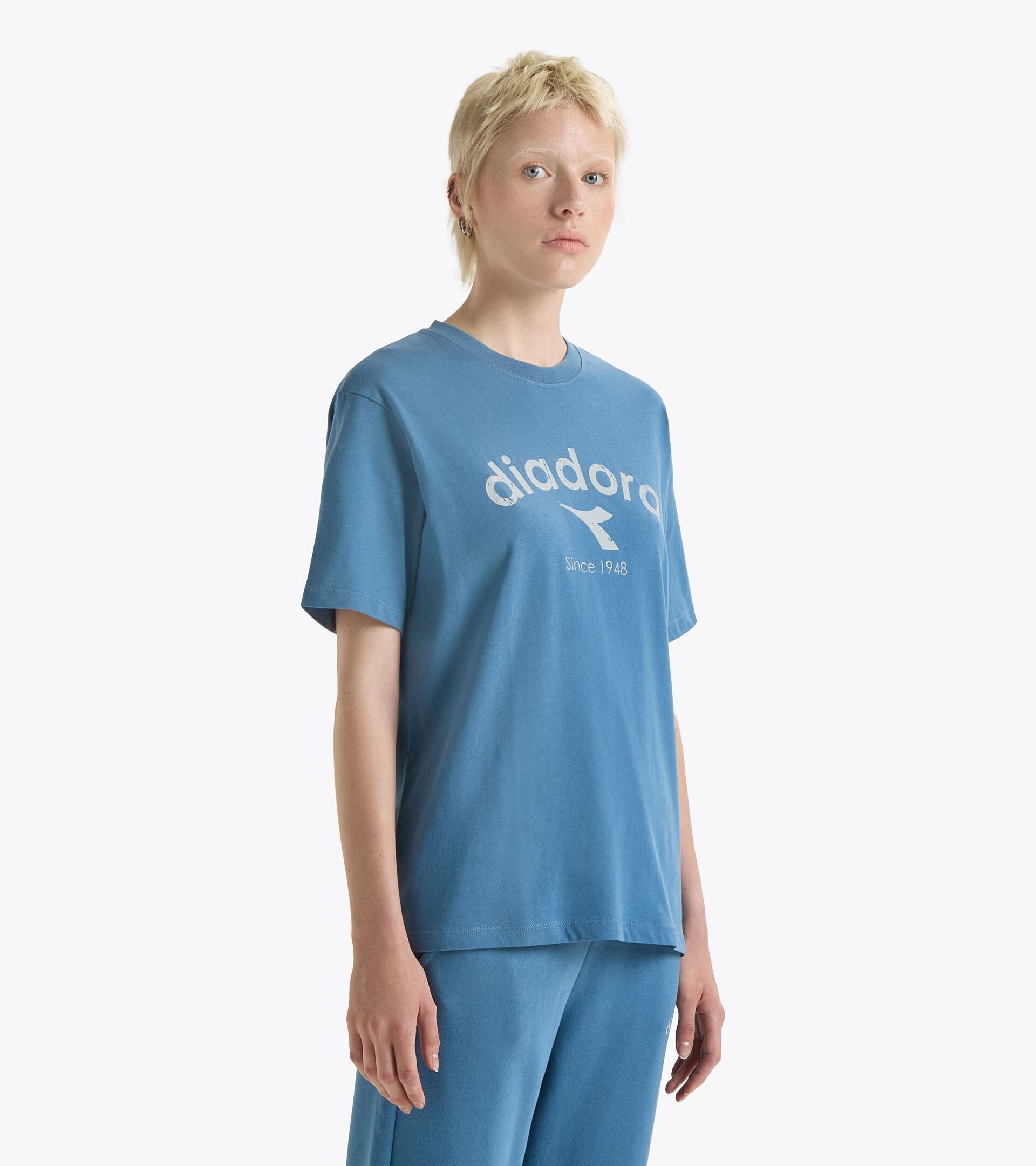 Camiseta - Gender neutral T-SHIRT SS ATHL. LOGO DIADEMA AZUL - Diadora