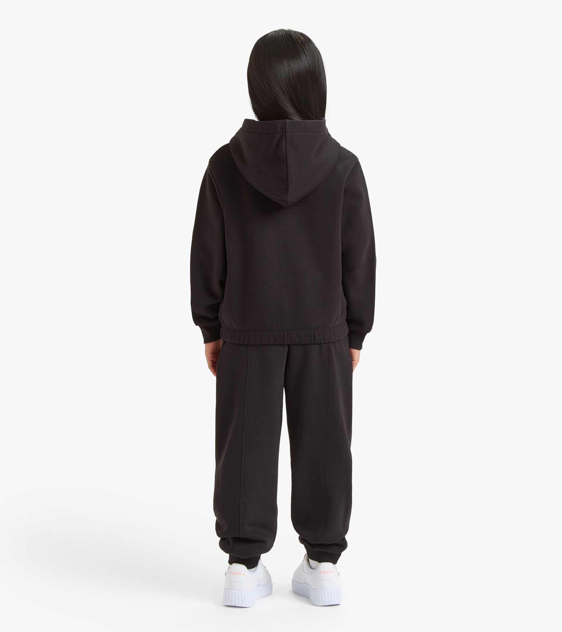 Coordinated tracksuit - Girls 
 JG. TRACKSUIT HD FZ LOGO BLACK - Diadora