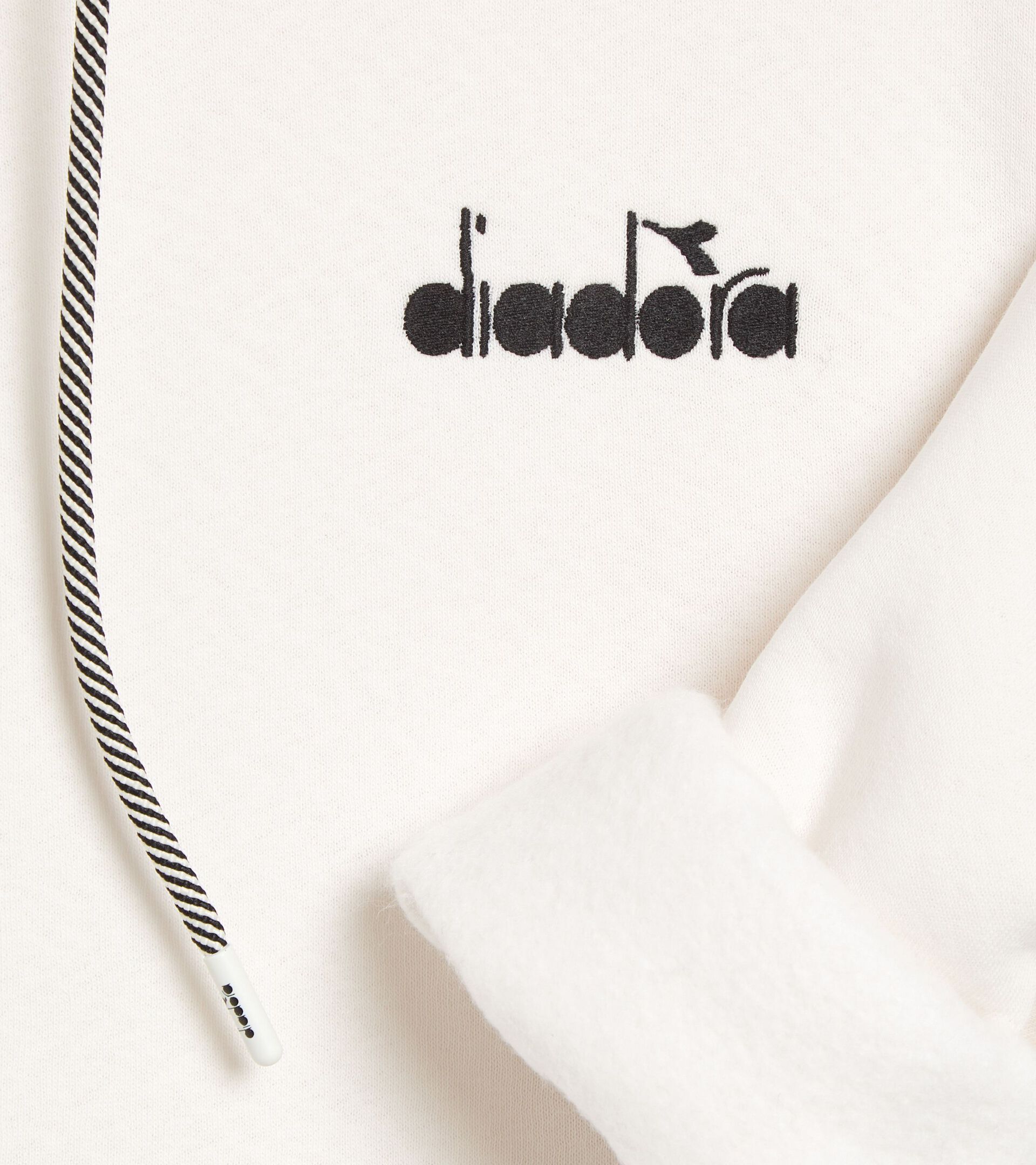 Felpa sportiva con cappuccio - Gender Neutral HOODIE ROUTE BIANCO ALYSSUM - Diadora