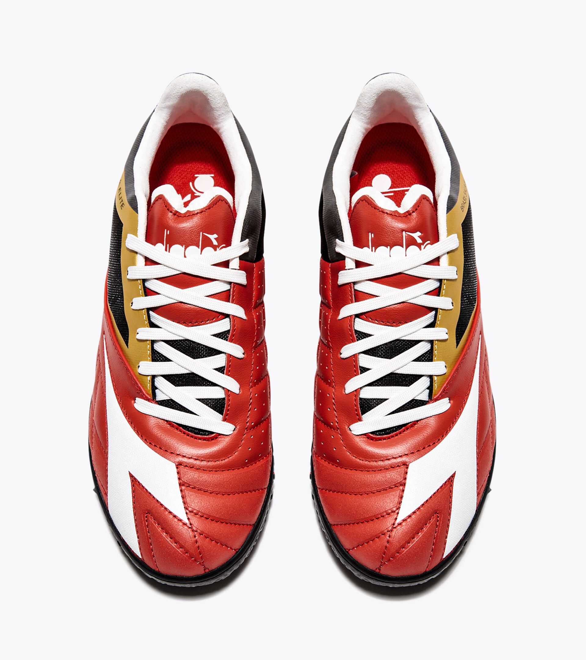 Bota de fútbol sala - Suela específica para superficies sintéticas - Hombre BRASIL SALA ELITE TF MILANO RED/WHITE/BLACK - Diadora