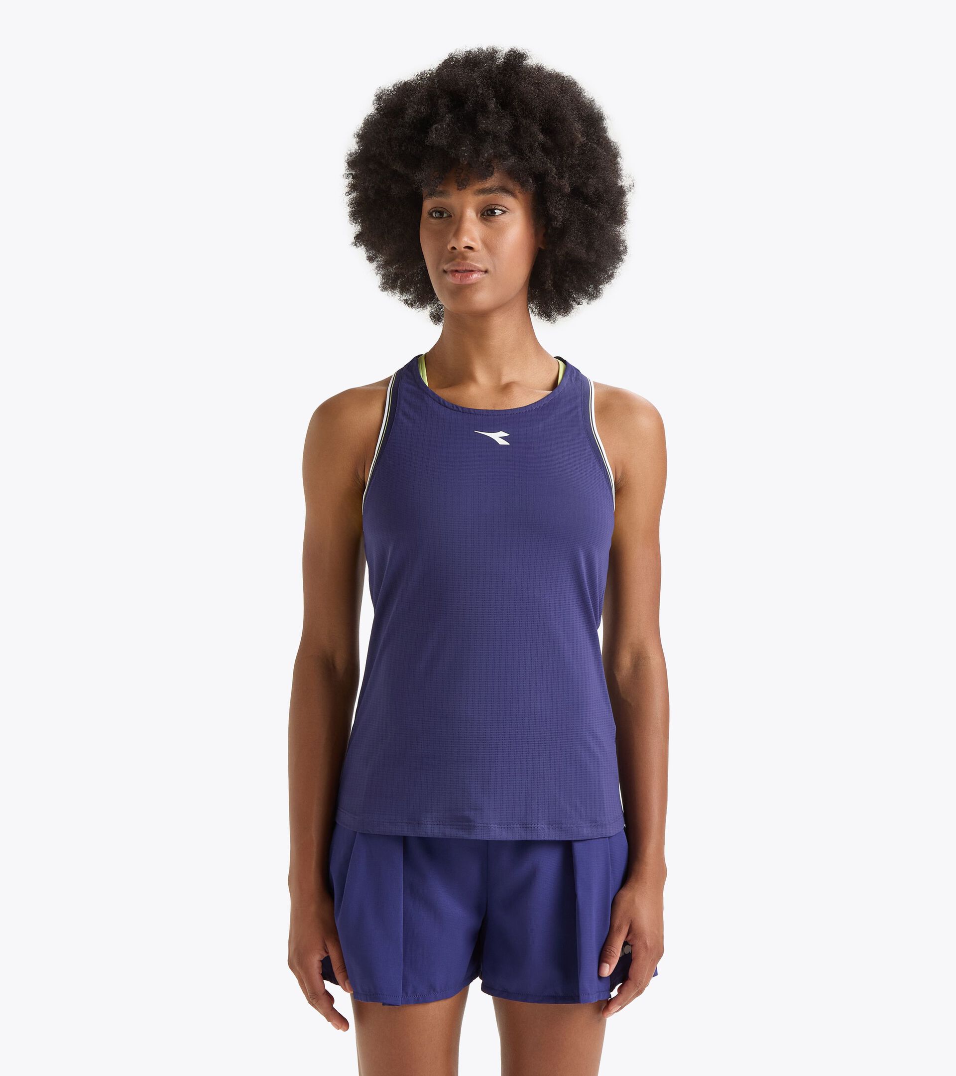 Débardeur de tennis dos nageur - Compétition - Femme L. TANK ICON ASTRAL AURA BLEU - Diadora