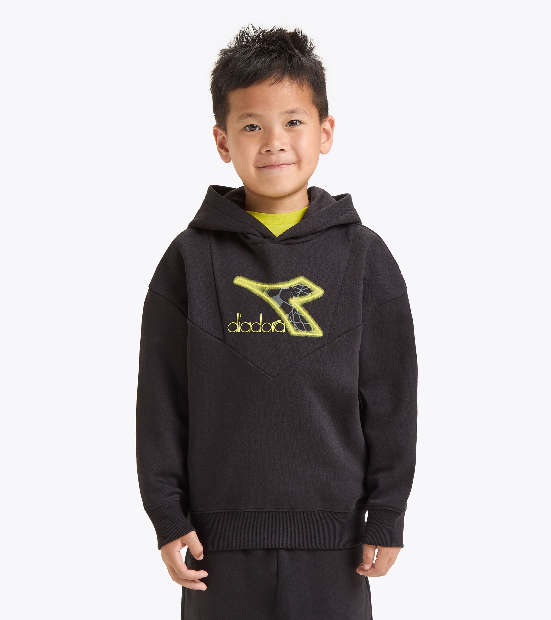 Sudadera con capucha - Corte cómodo - Niños/Adolescentes
 JB. HOODIE LOGO NEGRO - Diadora