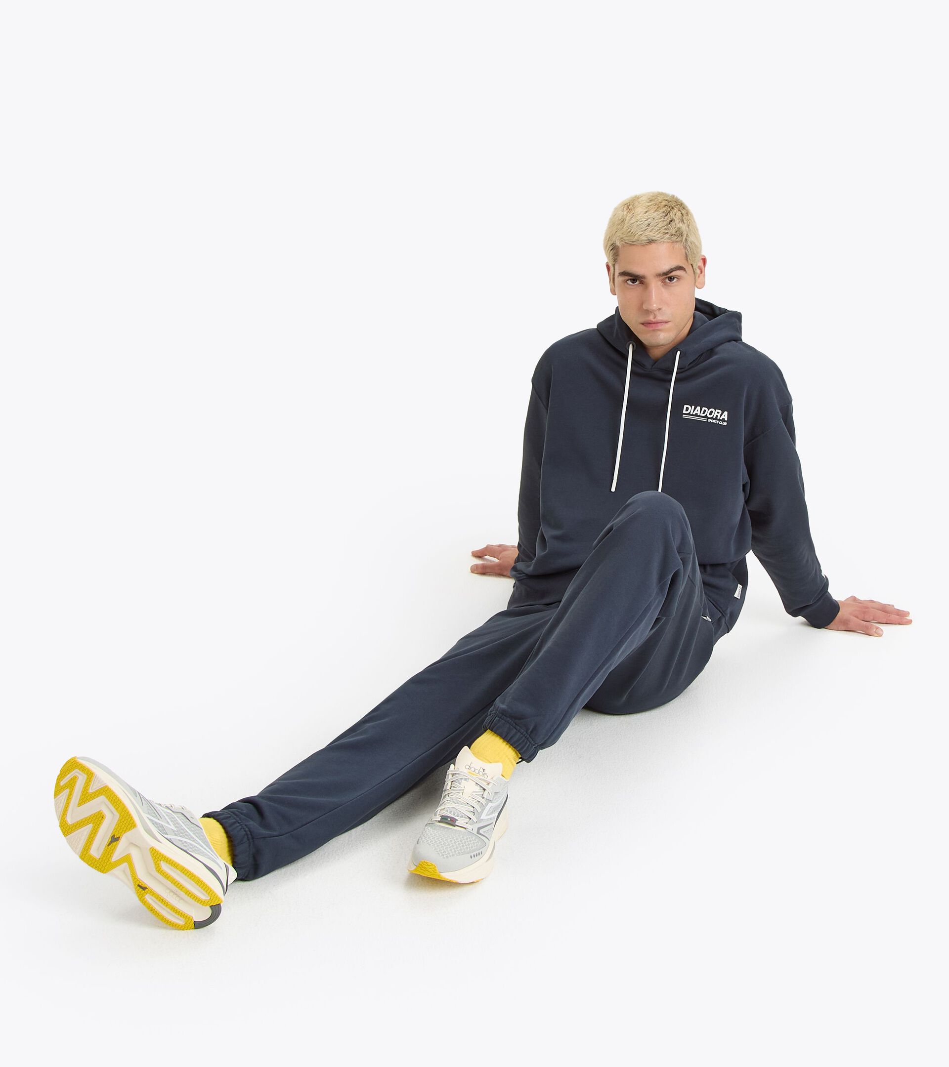 Legacy hoodie with a comfort fit - Made in Italy - Gender Neutral
 HOODIE LEGACY BLUE DENIM - Diadora