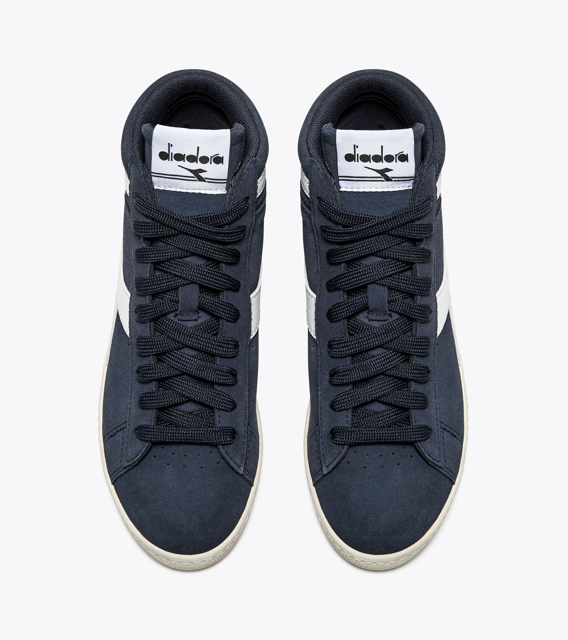 Sporty sneakers - Gender neutral GAME L HIGH SUEDE WAXED BLUE DENIM - Diadora