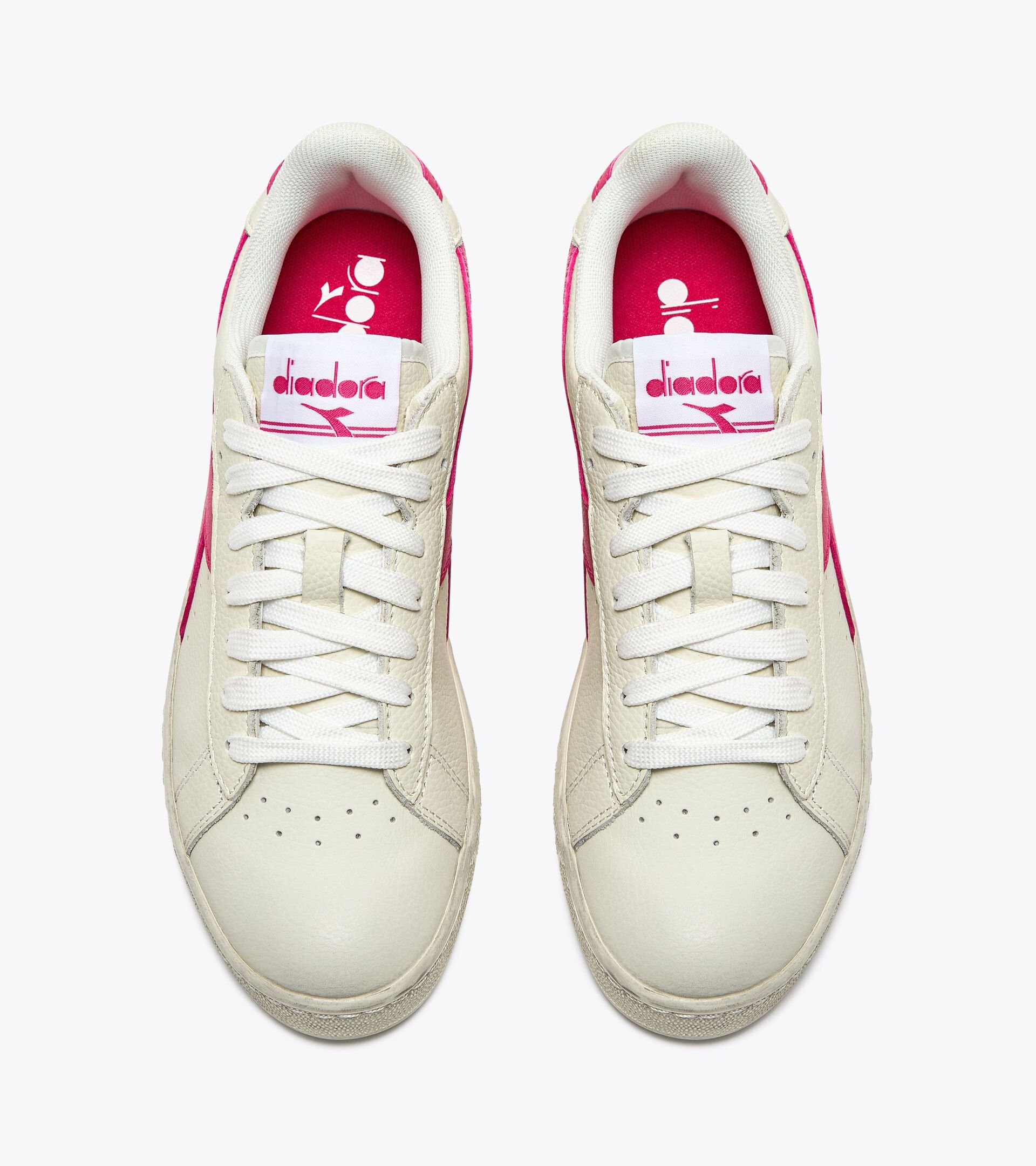 Chaussures de sportswear - Gender neutral GAME L LOW WAXED BLANC/FRAMBOISE SORBET - Diadora