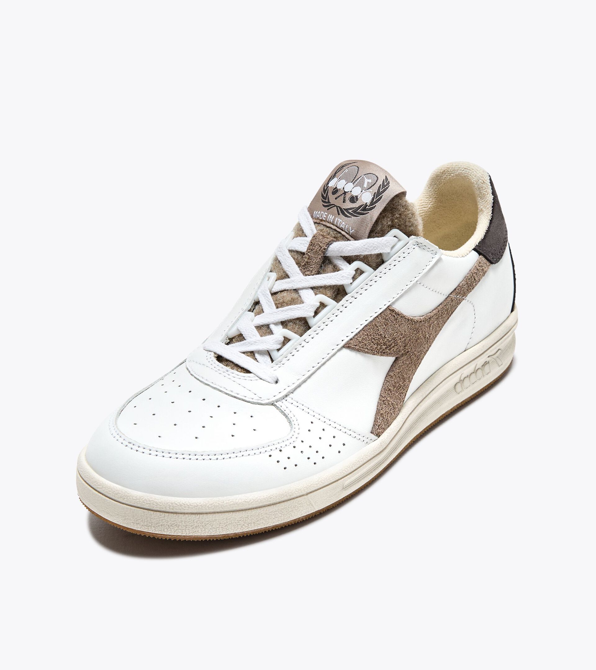 Sneaker Heritage aus Leder - Made in Italy - Genderneutral B.ELITE TORINO ITALIA MARSHMALLOW WEISS - Diadora