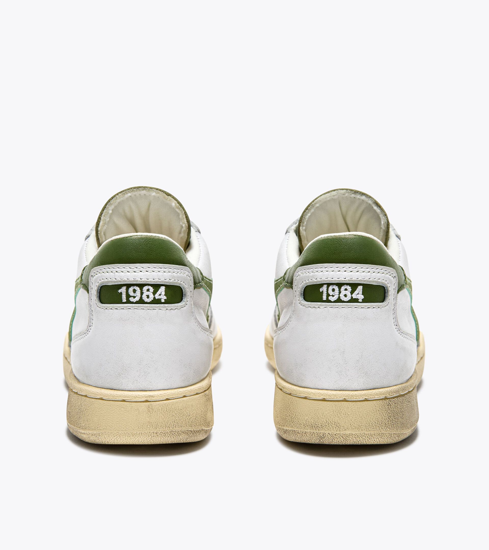 Sneaker Heritage in pelle - Gender Neutral MI BASKET LOW USED BIANCO/VERDE PESTO - Diadora