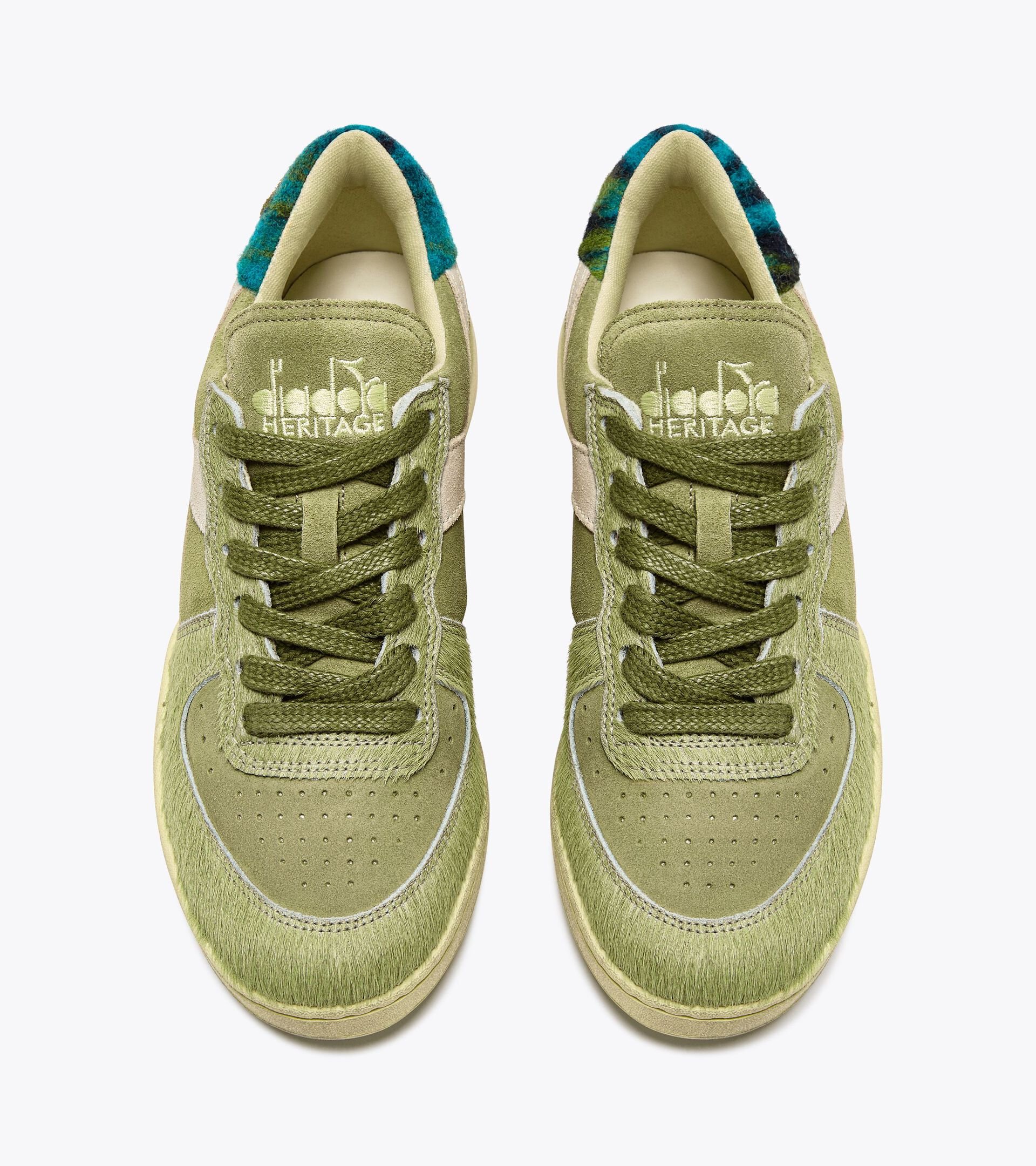 Zapatilla Heritage de piel - Mujer MI BASKET LOW ALASKA WN SAGE GREEN - Diadora