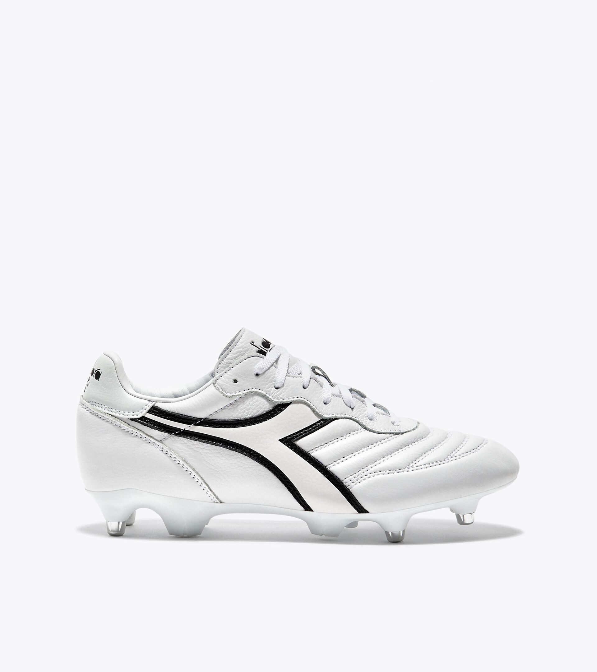 Chaussures de football en cuir - Terrains souples ou mouillés - Homme BRASIL LT+ MPH BLANC/NOIR (C0351). - Diadora