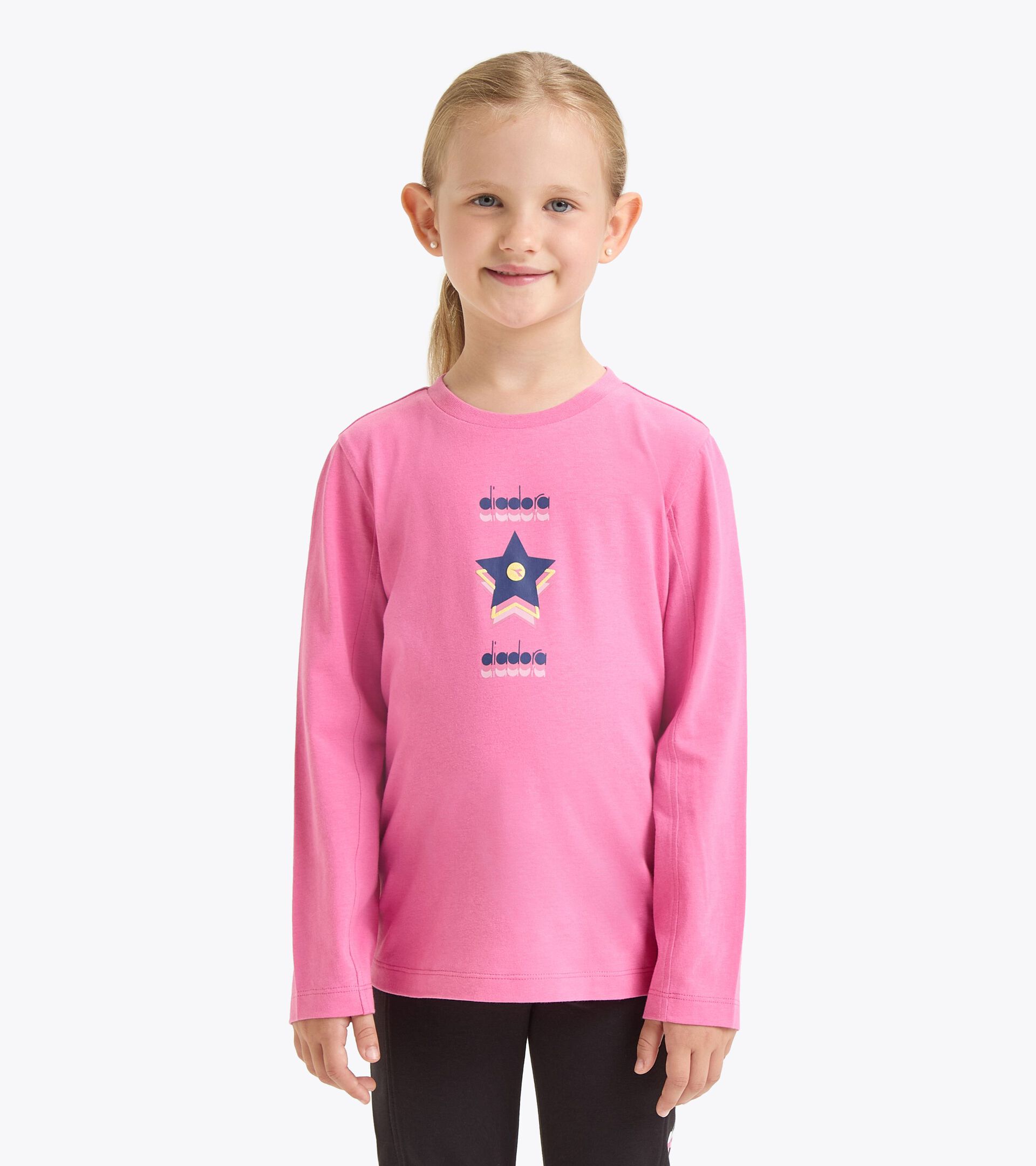 T-shirt à manches longues - Ado fille
 JG. T-SHIRT LS LOGO CHATEAU ROSE - Diadora