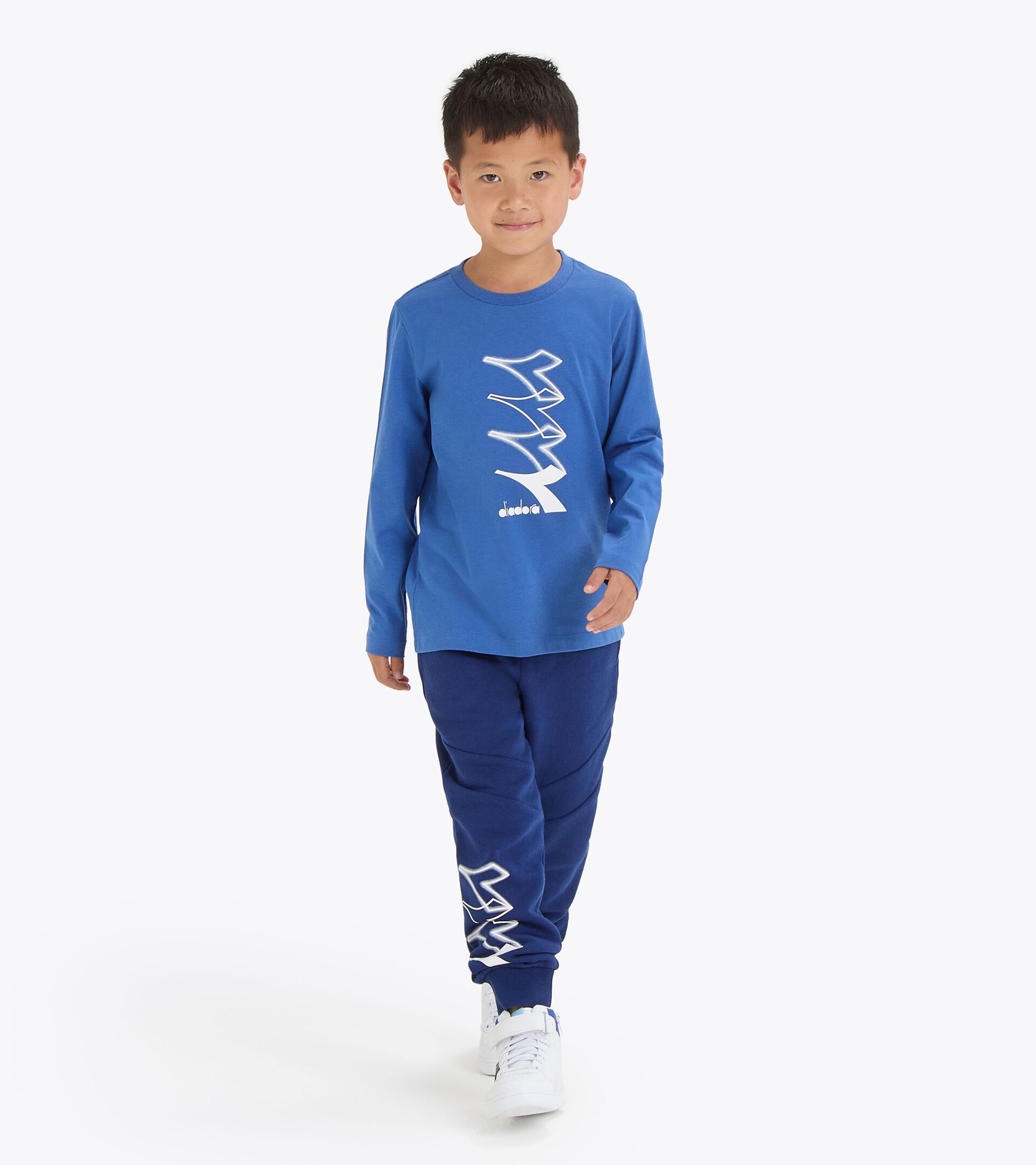 Camiseta de manga larga con estampado - Corte cómodo - Niños/Adolescentes
 JB. T-SHIRT LS LOGO AZUL DELFT - Diadora