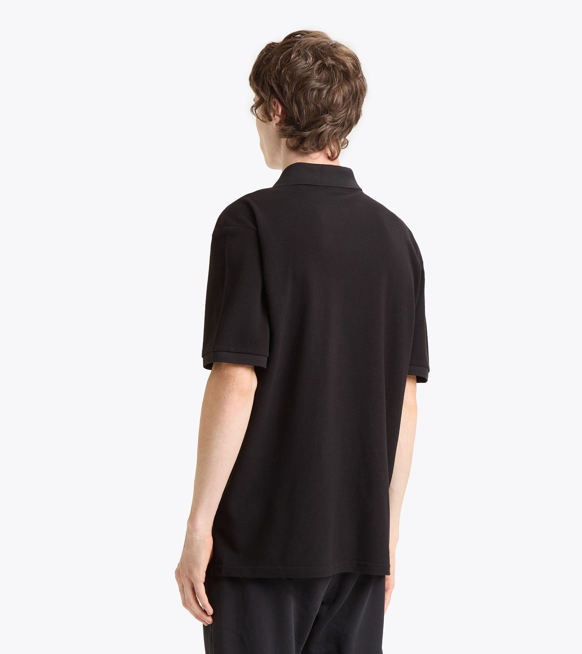 Piqué cotton polo - Men’s POLO SS LOGO BLACK - Diadora