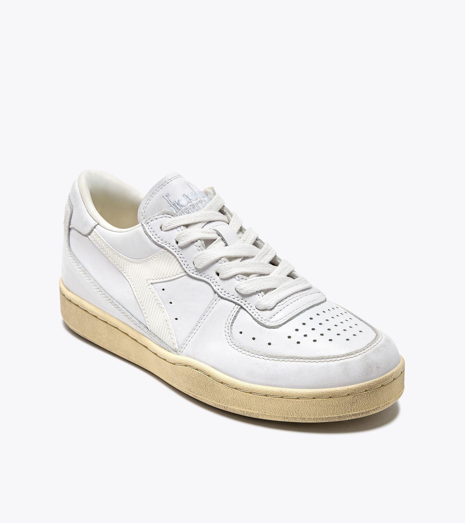 Sneaker Heritage in pelle - Gender Neutral MI BASKET LOW USED BIANCO/BIANCO - Diadora