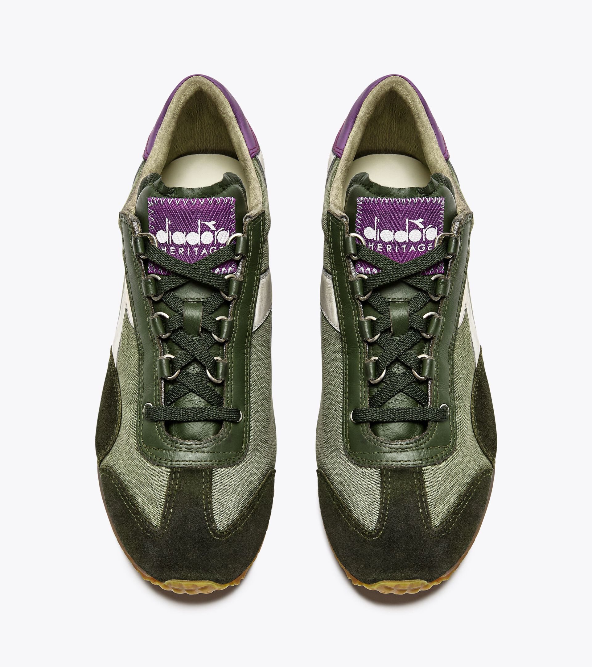 Heritage leather sneaker - Gender Neutral EQUIPE DIRTY SW EVO GREEN RIFLE - Diadora