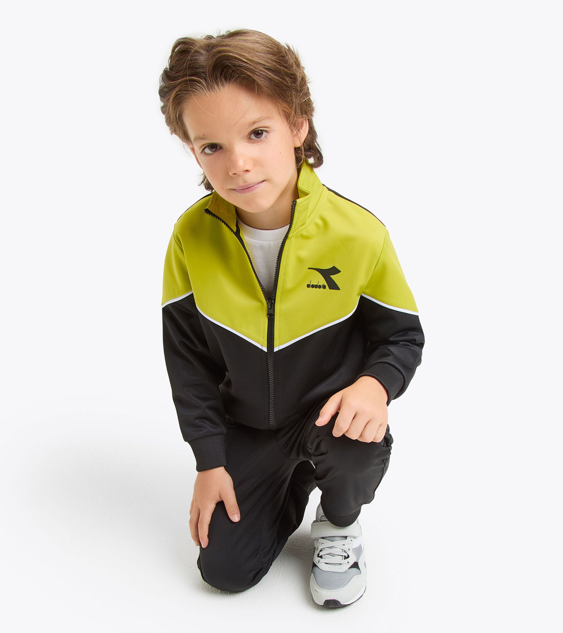 Tracksuit - Boy JB. TRACKSUIT FZ LOGO BLACK - Diadora