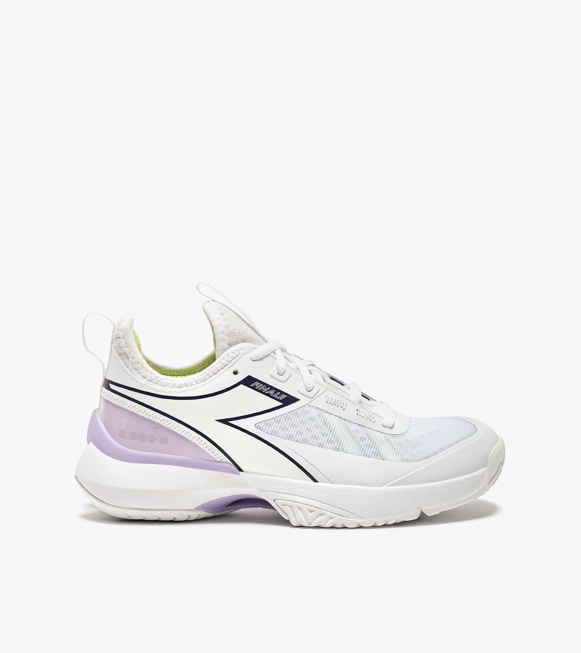 Tennis shoes for hard surfaces or clay courts - Women FINALE W AG WHITE/ASTRAL AURA - Diadora