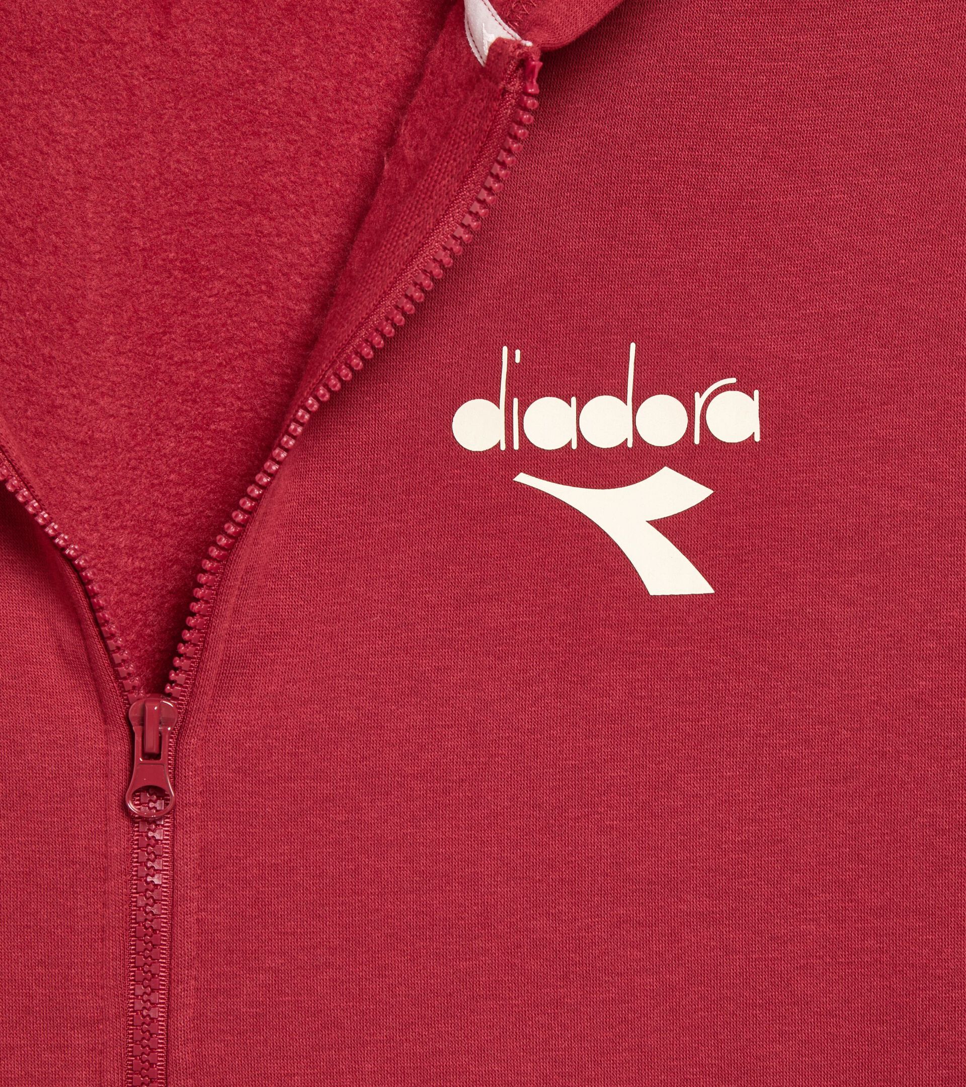 Felpa con cappuccio sportiva - Uomo
 HOODIE FZ ESS. SPORTS ROSSO GRANATA - Diadora