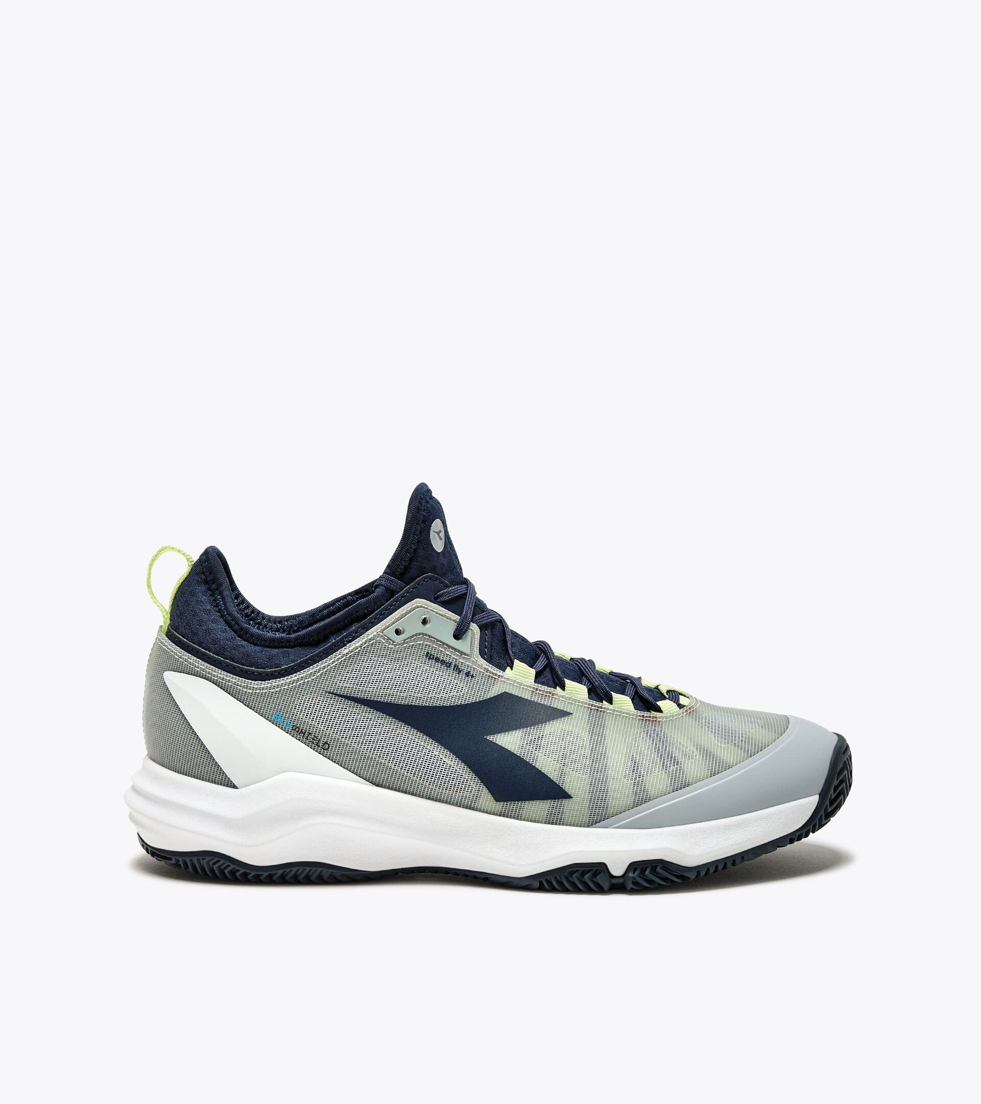 Chaussures de tennis pour terrains en terre battue - Homme  SPEED BLUSHIELD FLY 4 + CLAY GRAY/PAGEANT BLUE - Diadora