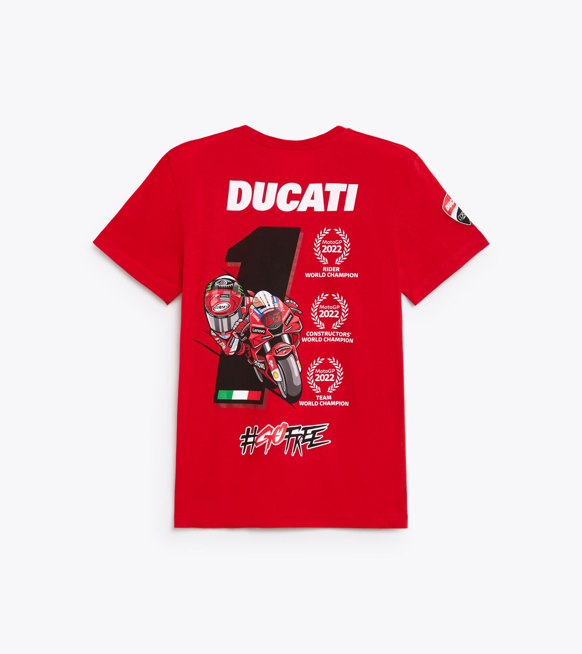 T-SHIRT DUCATI CAMPIONE MGP22 X AT - Corse Diadora Jubiläums-T-Shirt | Ducati Online-Shop diadora