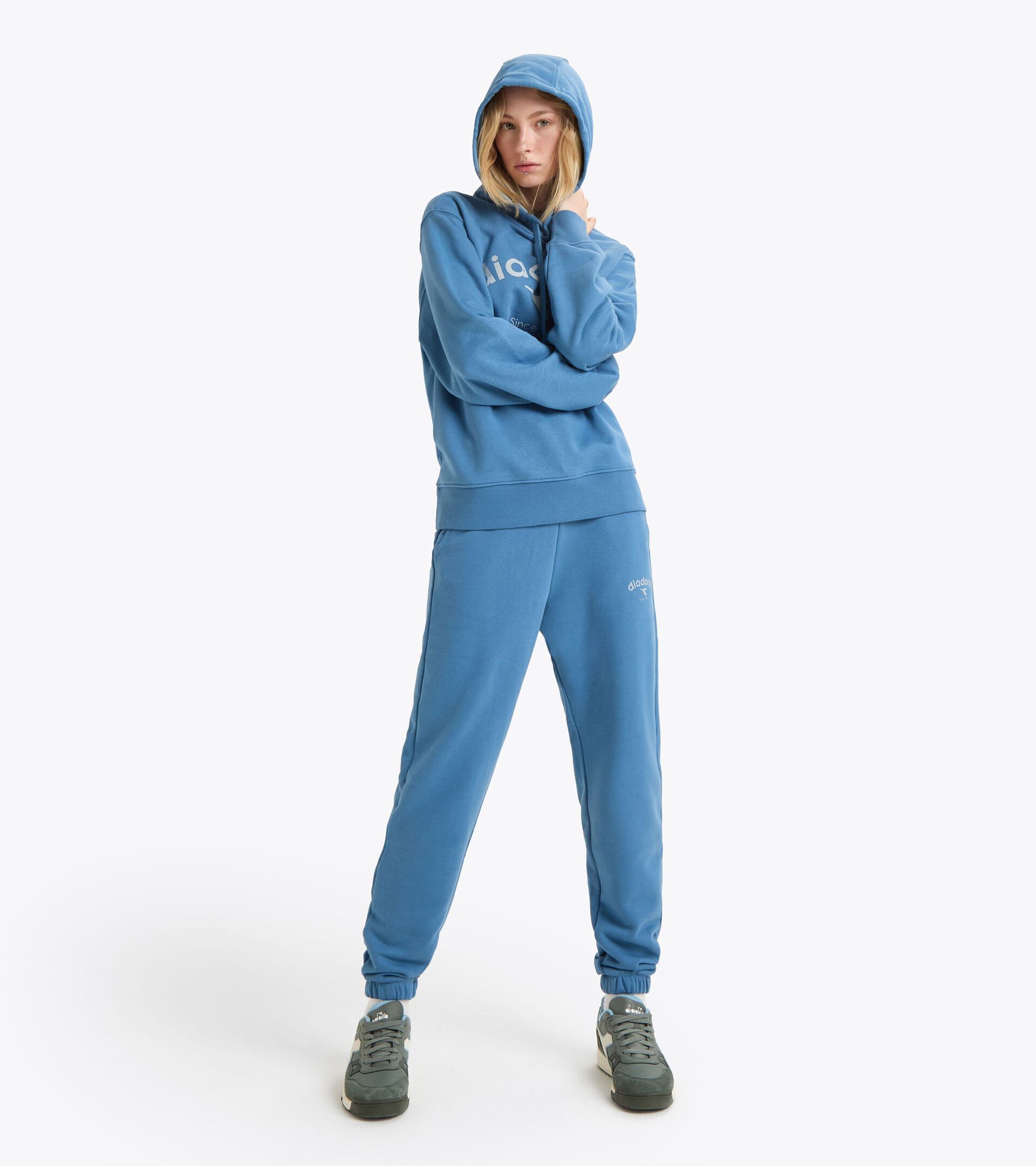 Hoodie - Gender Neutral HOODIE ATHL. LOGO COLONEL BLUE - Diadora