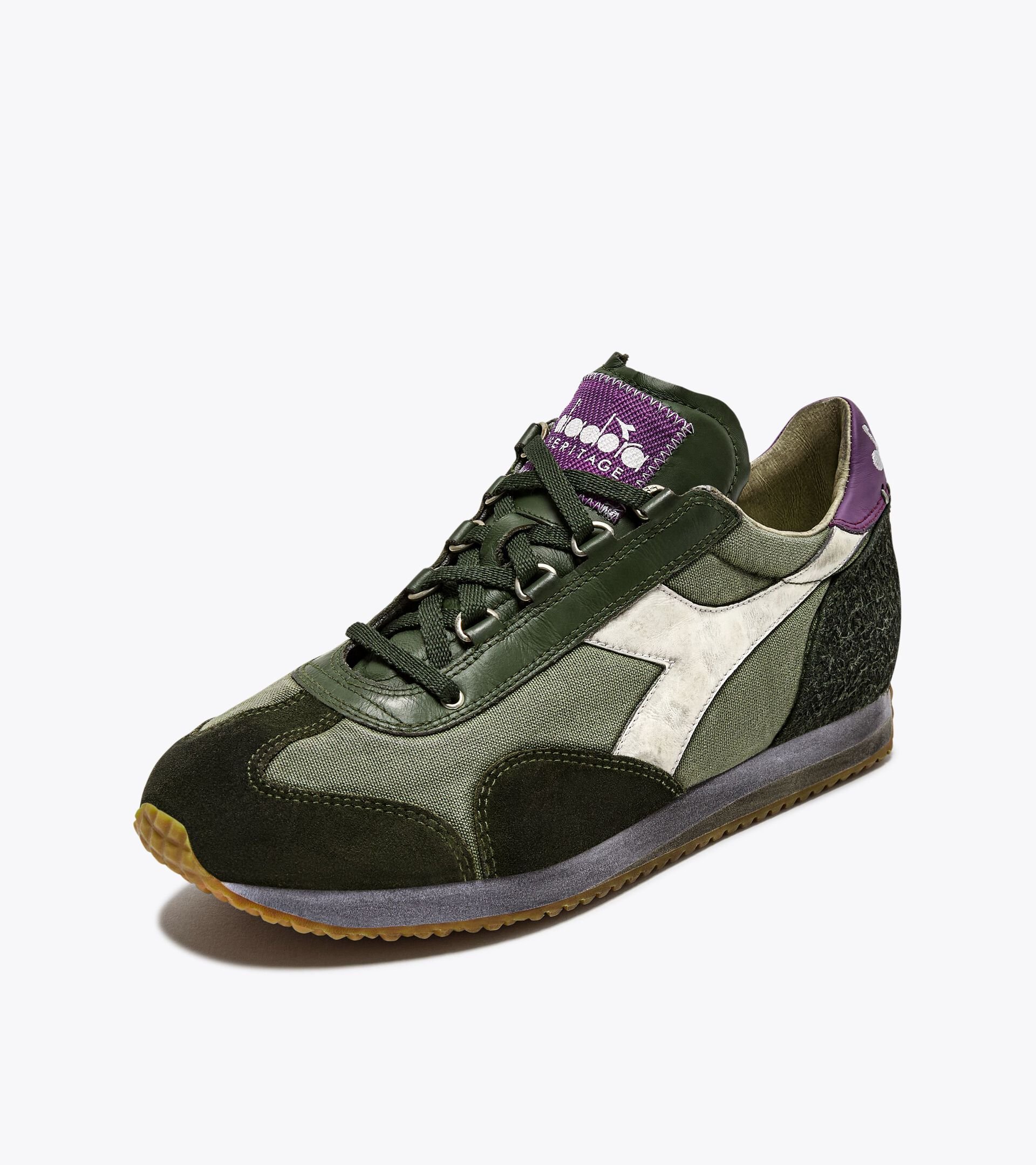 Sneaker Heritage in pelle - Gender Neutral EQUIPE DIRTY SW EVO VERDE FUCILE - Diadora