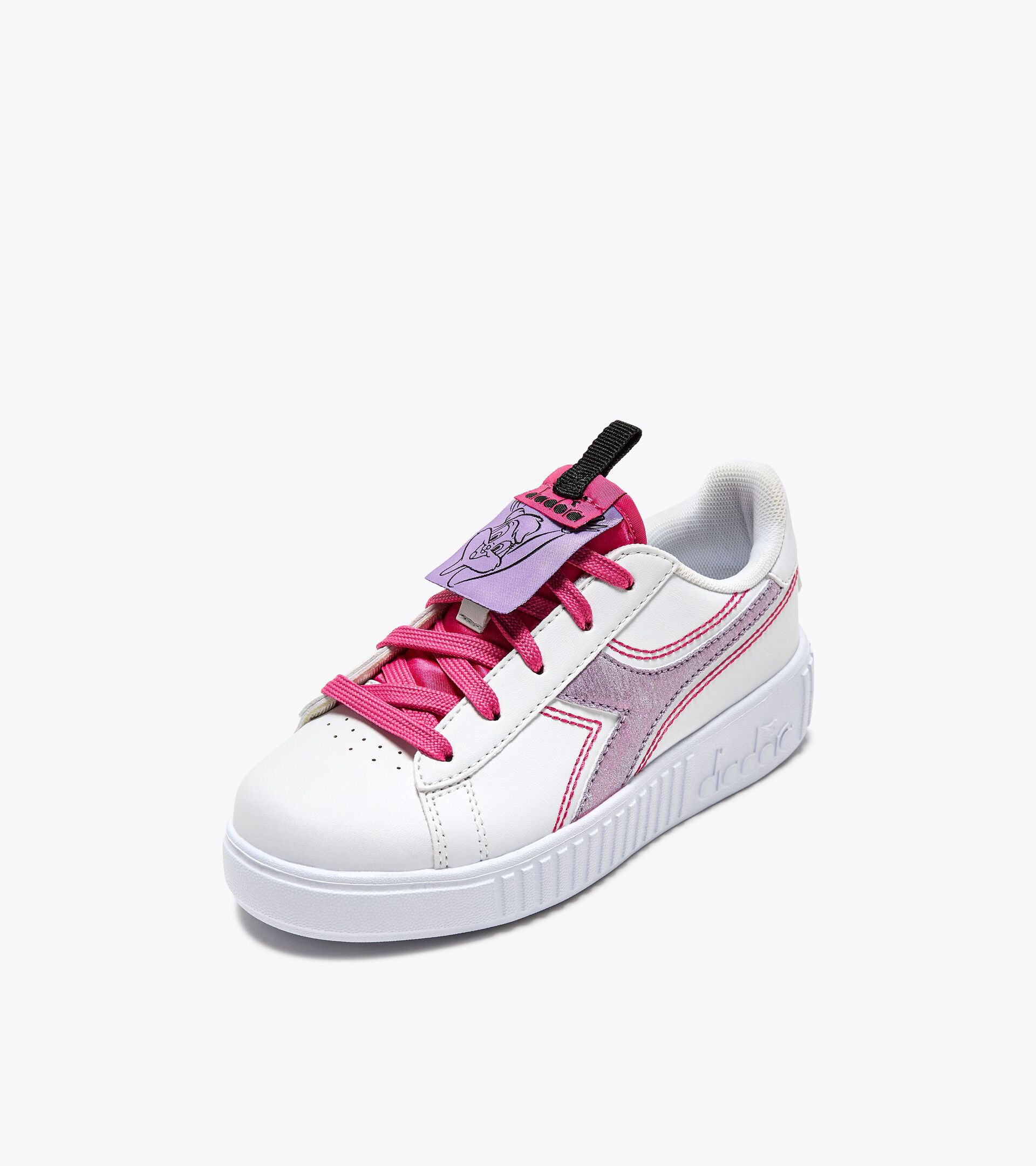 Sportlicher Sneaker - Mädchen - 4-8 Jahre GAME STEP P PS LOLA LABEL LT BIANCO/VIOLA IRIDE - Diadora