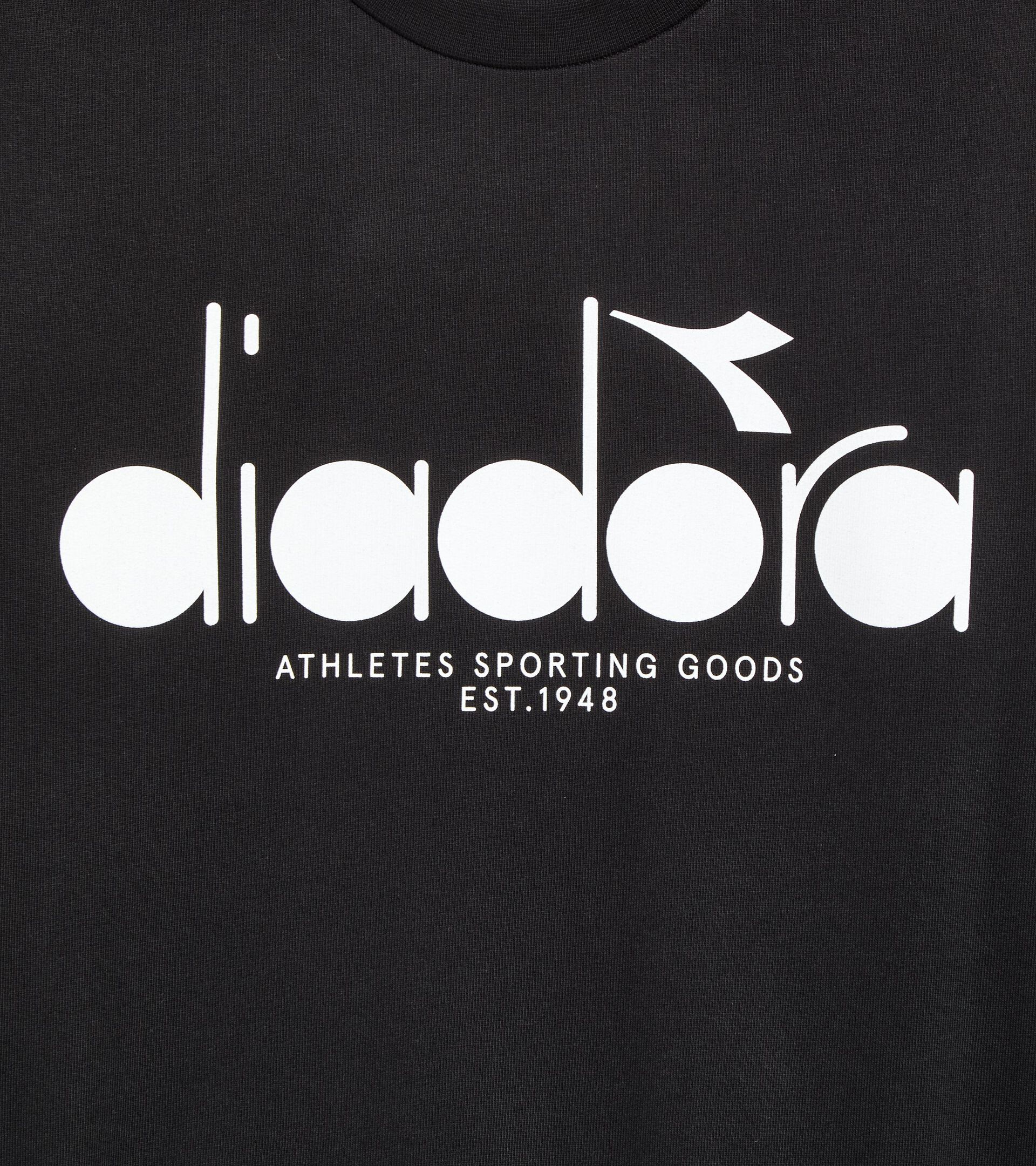 Sweat-shirt ras de cou en coton - Genre neutre SWEATSHIRT CREW LOGO NOIR - Diadora