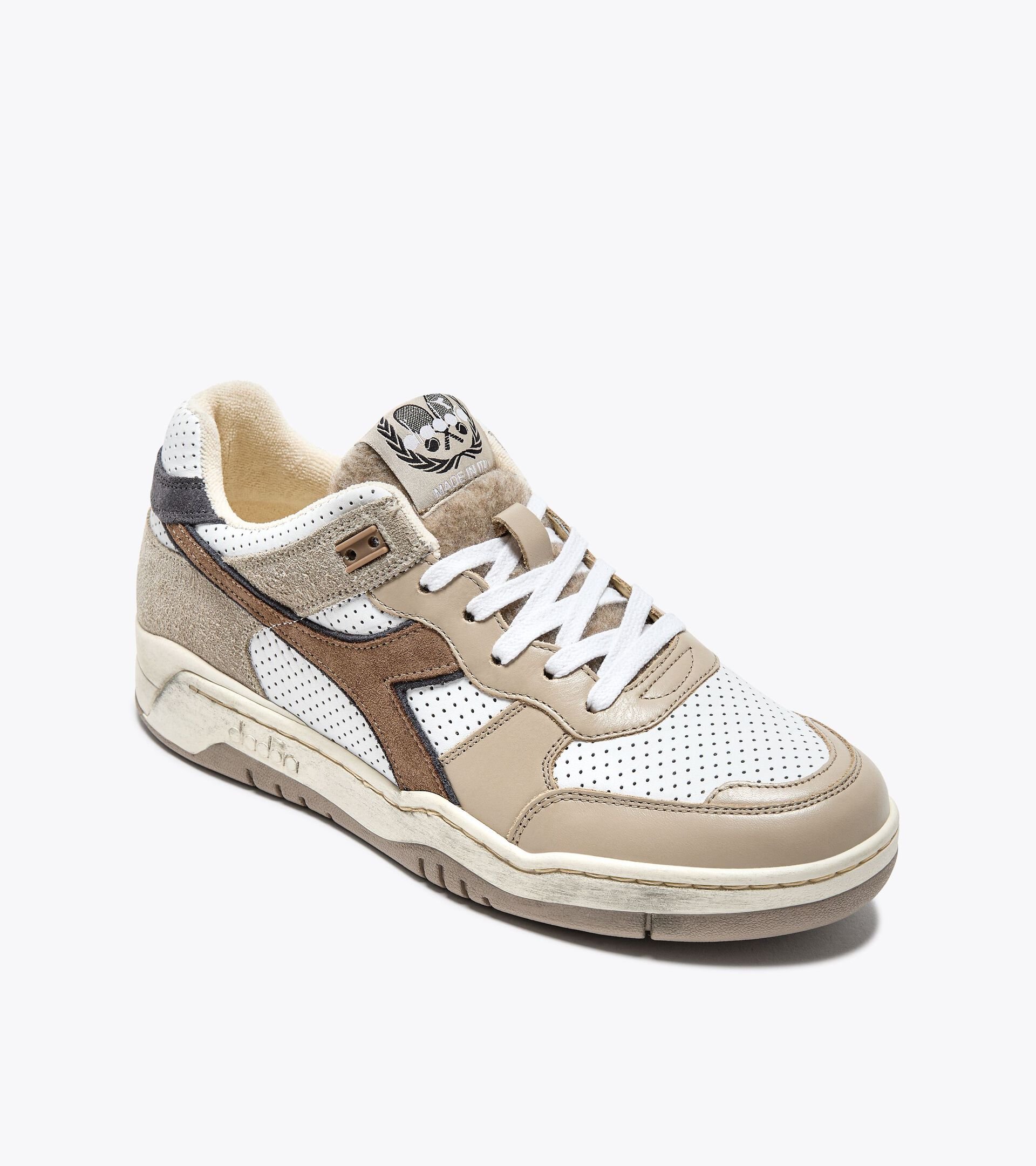 Heritage leather sneaker - Gender Neutral B.560 TORINO ITALIA GRAY MORNING - Diadora