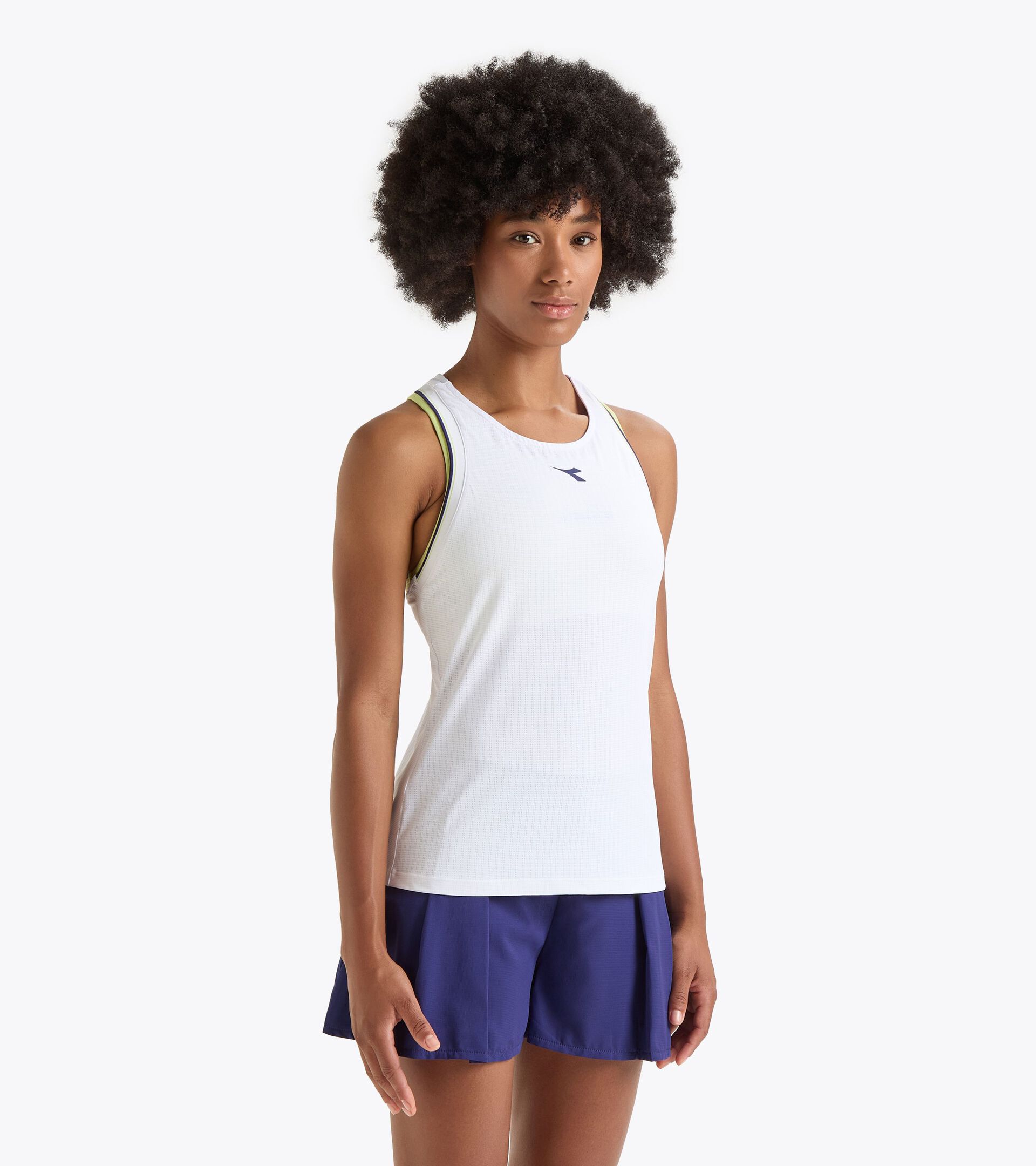 Débardeur de tennis dos nageur - Compétition - Femme L. TANK ICON BLANC VIF - Diadora