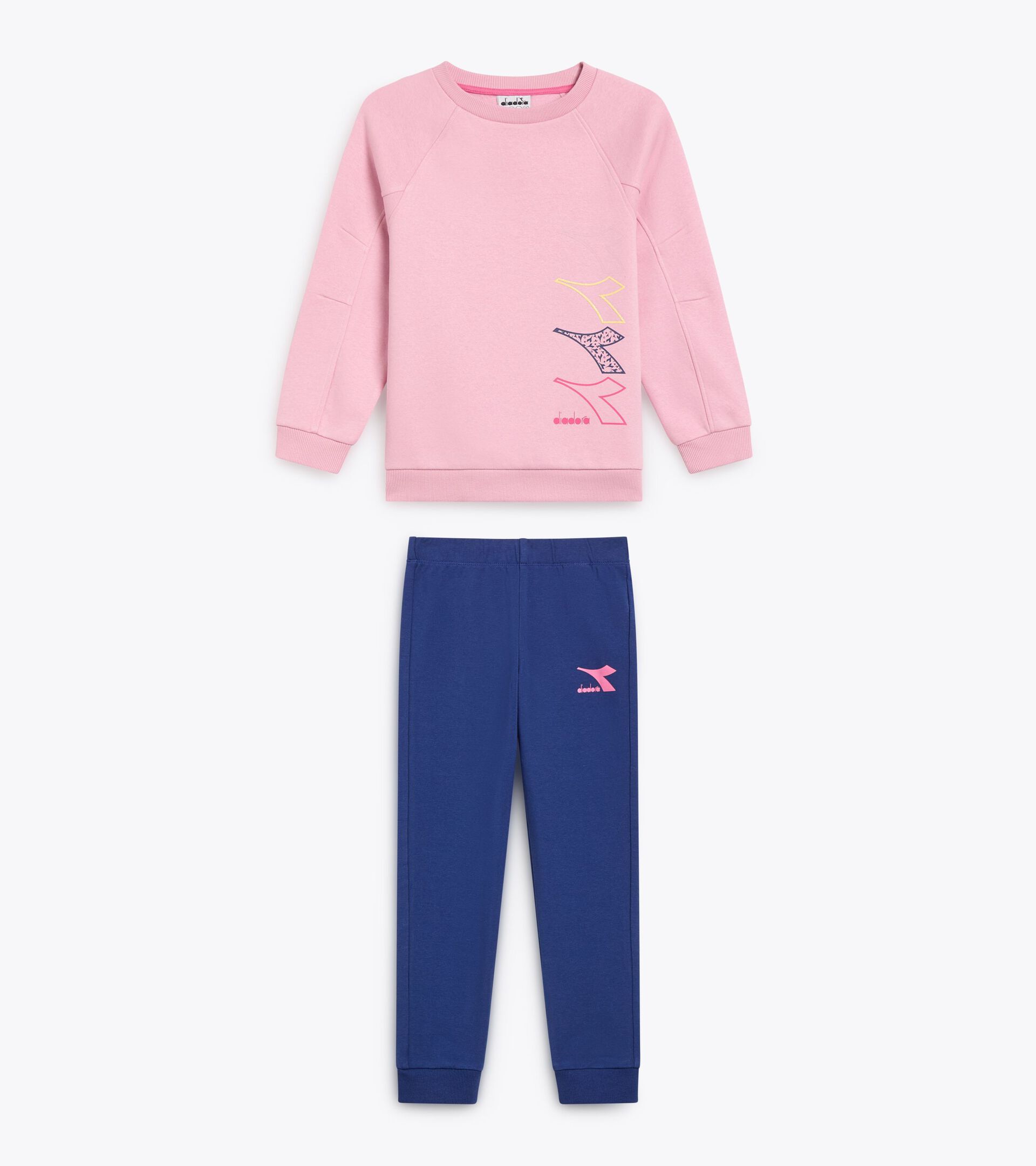 Coordinated tracksuit - Girls 
 JG. TRACKSUIT LOGO CAMEO PINK - Diadora