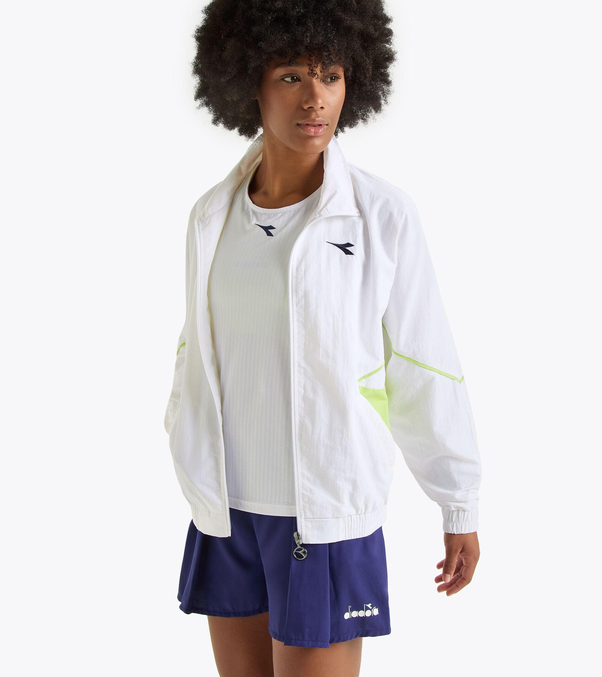 Veste de tennis - Compétition - Genre neutre TRACK JACKET ICON BLANC VIF - Diadora