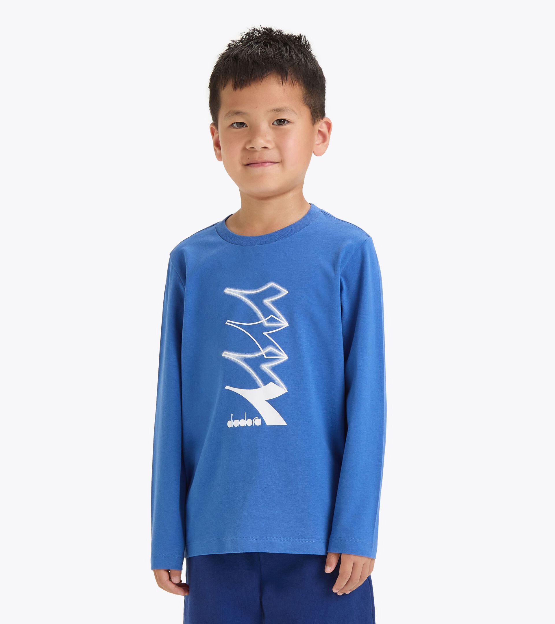 Camiseta de manga larga con estampado - Corte cómodo - Niños/Adolescentes
 JB. T-SHIRT LS LOGO AZUL DELFT - Diadora