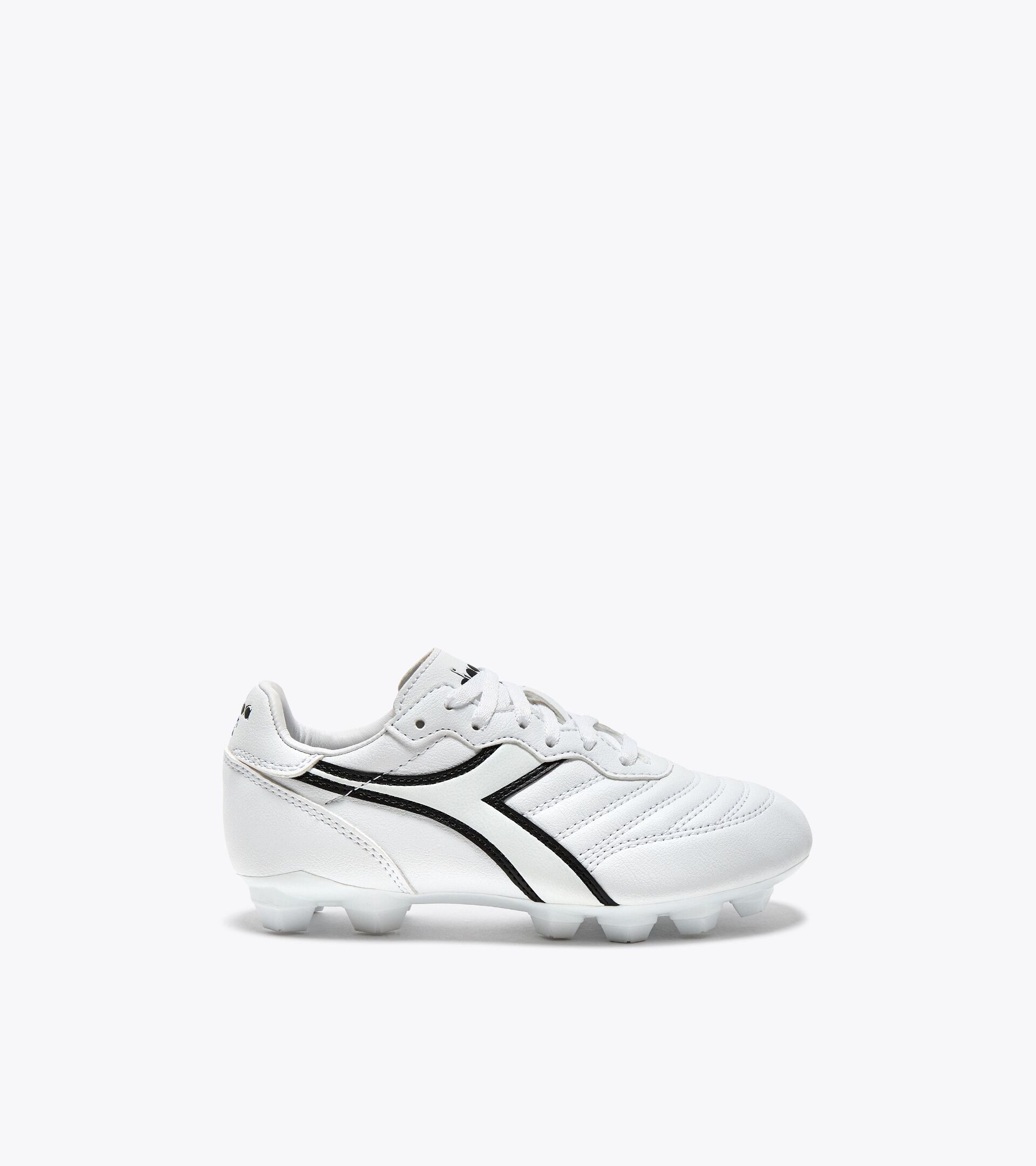 Bota de fútbol para superficies compactas - Júnior BRASIL R LPU JR BLANCO/NEGRO - Diadora