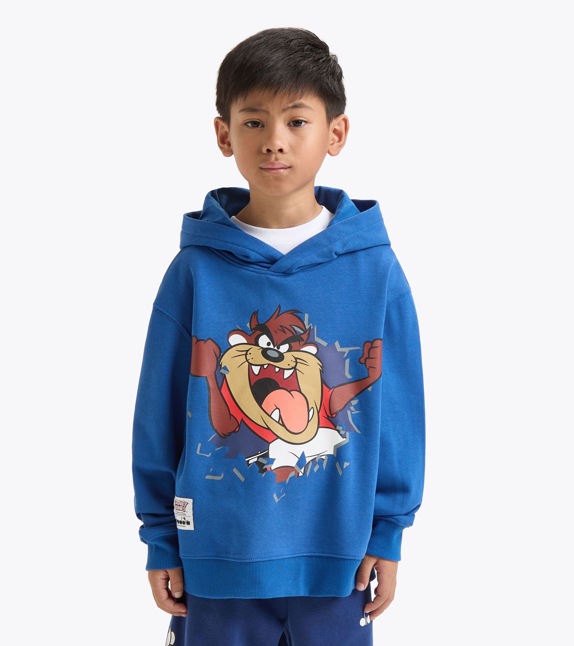 Sweat-shirt à capuche Looney Tunes - Genre neutre - Garçon et fille JU.HOODIE TEAM LT BLEU DELFT - Diadora