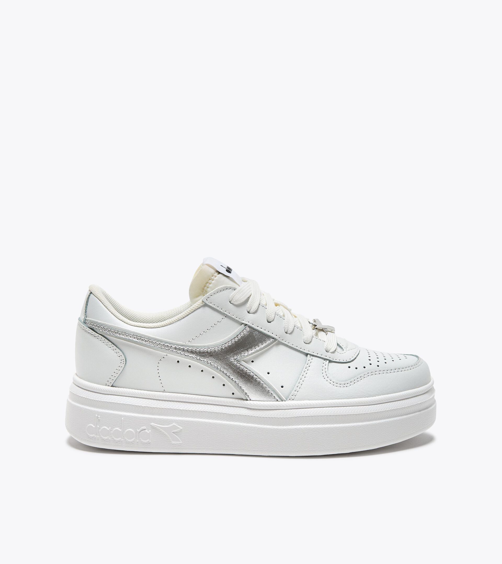 Sneakers de sport - Femme - Semelle plateforme MAGIC BOLD METAL WN BLANC/ARGENT - Diadora