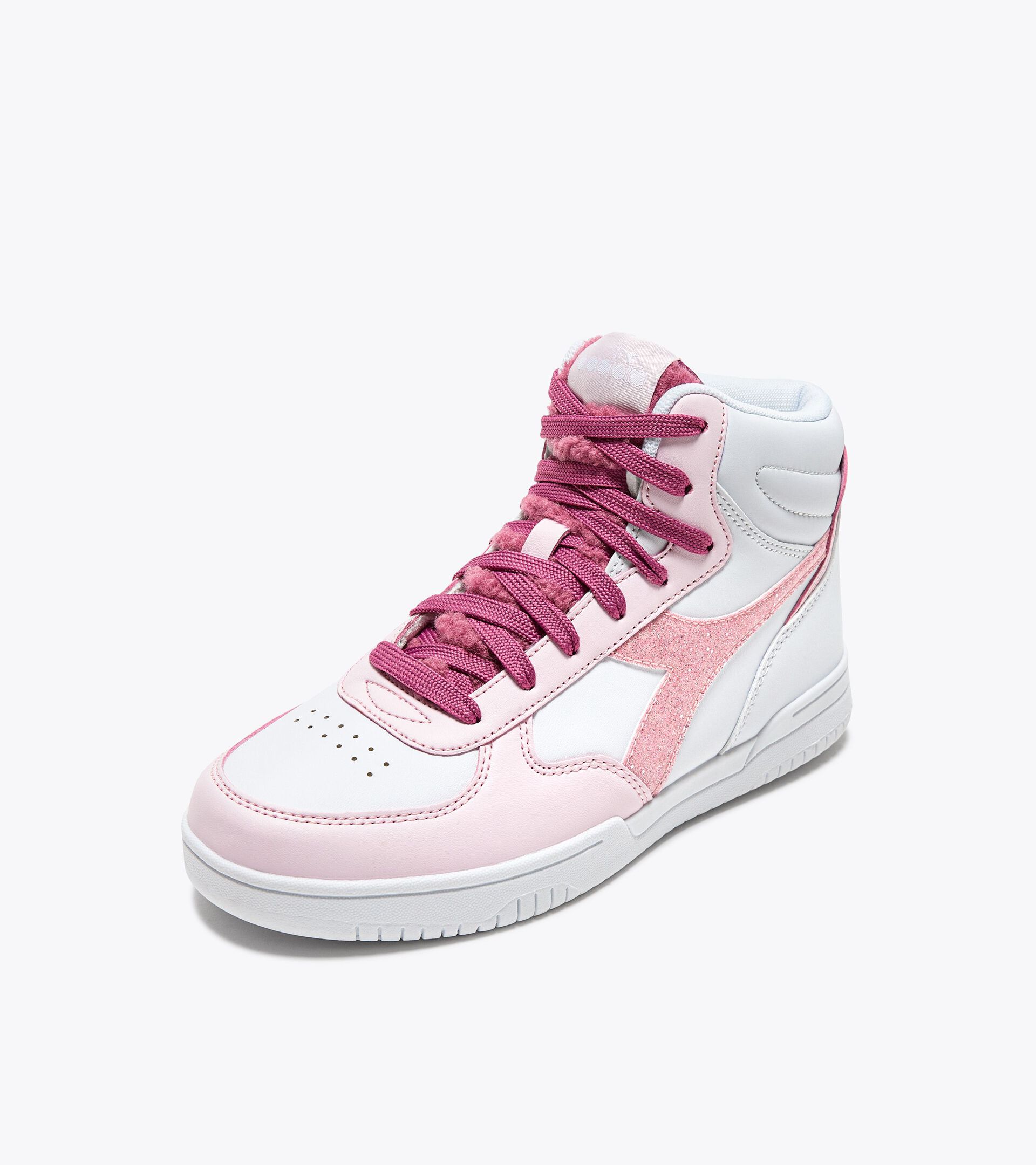 Zapatilla deportiva - Niñas/Adolescentes - 8-16 años RAPTOR MID GIRL FLUFFY GS WHITE/RED VIOLET - Diadora