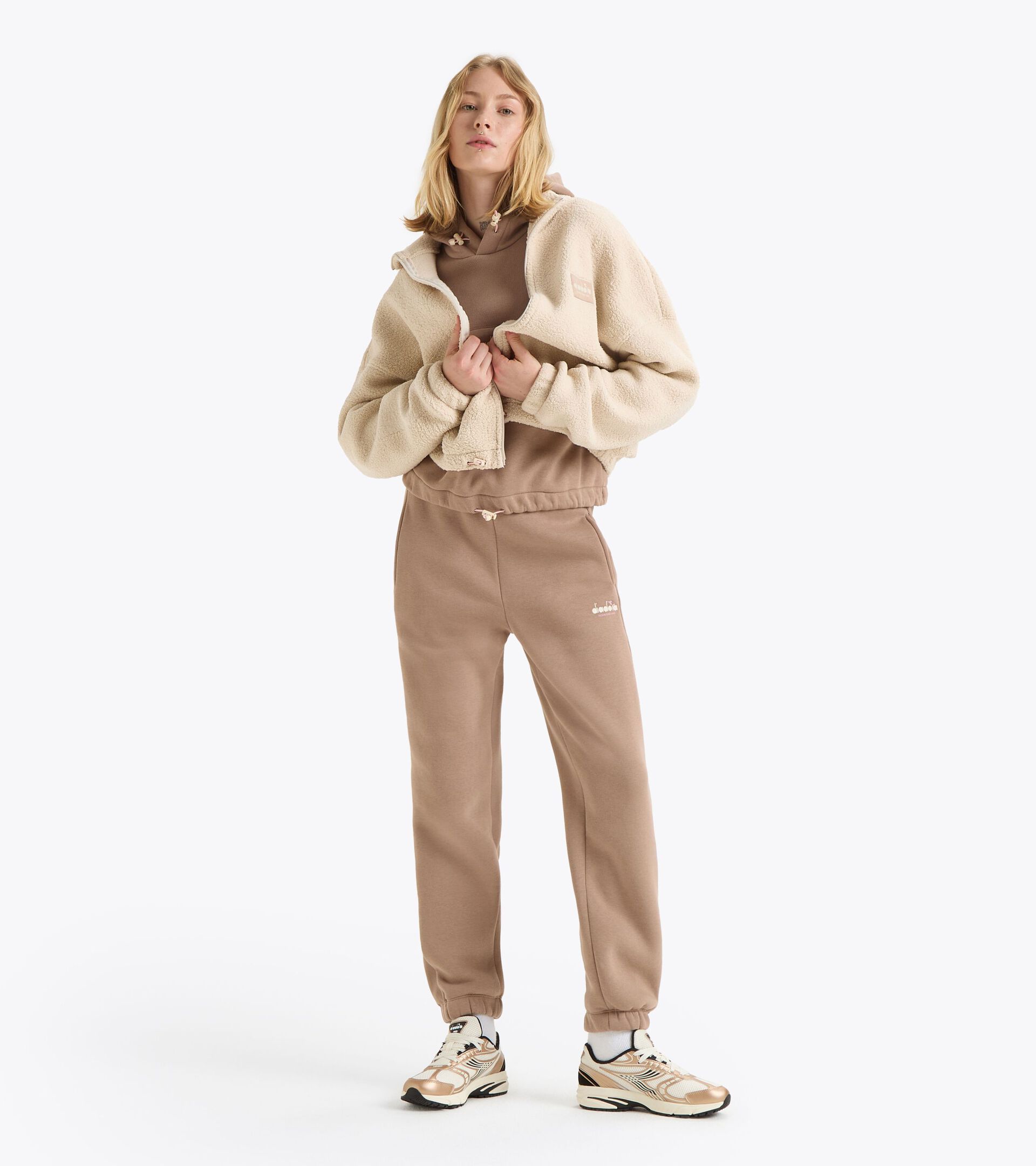 Pile in fleece cropped - Donna
 L. POLAR FLEECE ATHL. LOGO BEIGE LEGGERO - Diadora