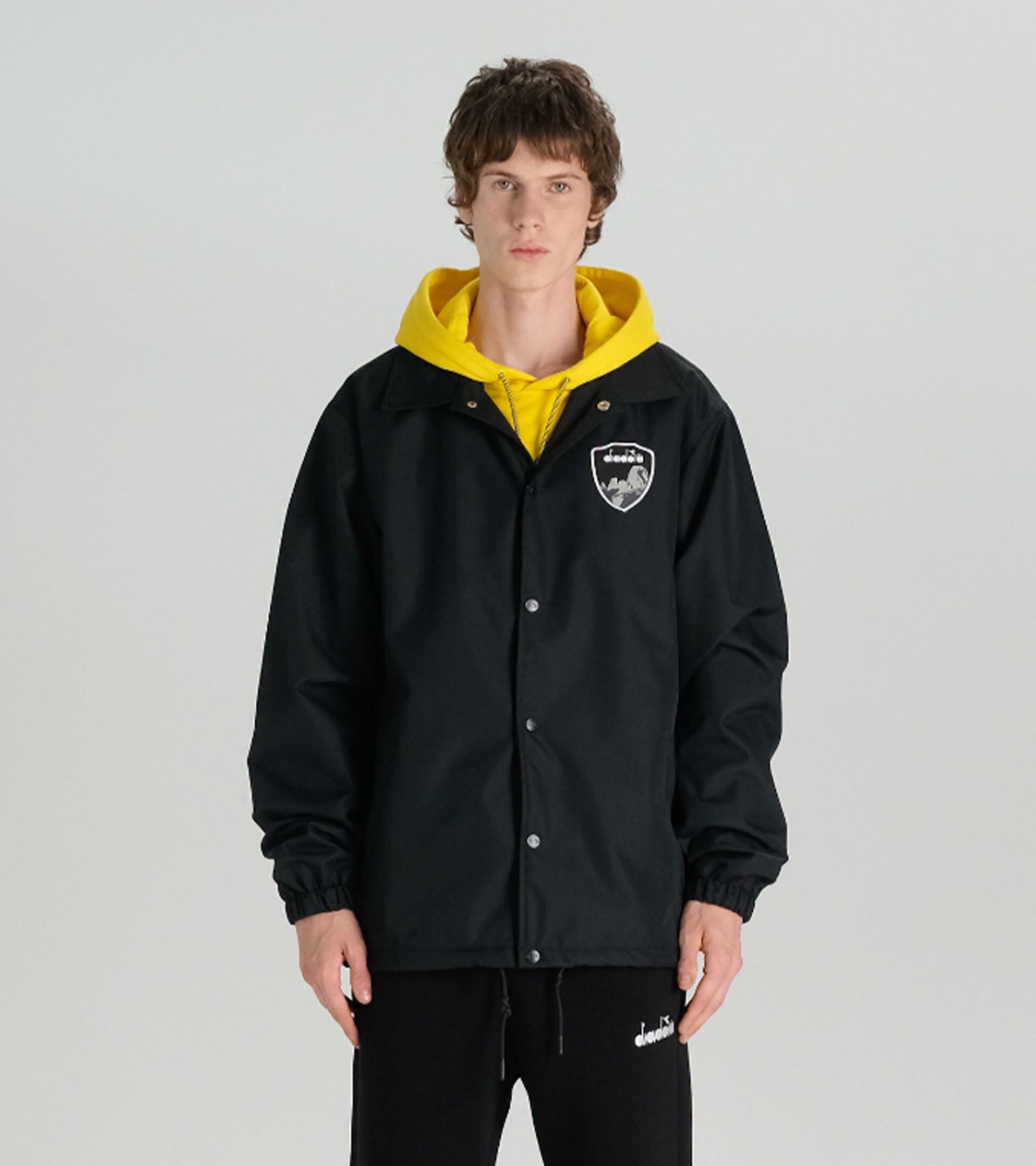 Windproof coach jacket - Gender Neutral JACKET COACH ROUTE BLACK - Diadora