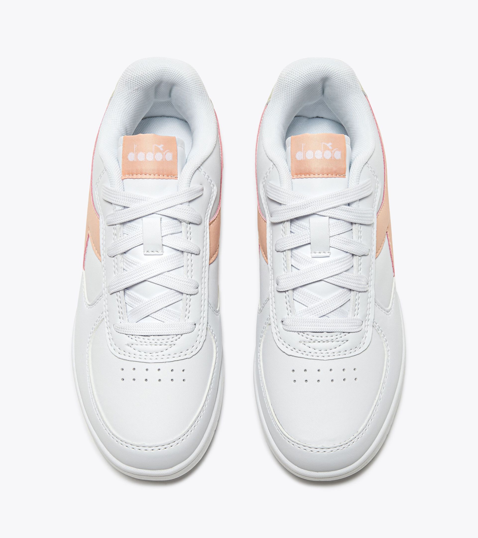 Sports shoes - Youth 8-16 years RAPTOR LOW GS WHITE/PEACH PARFAIT - Diadora