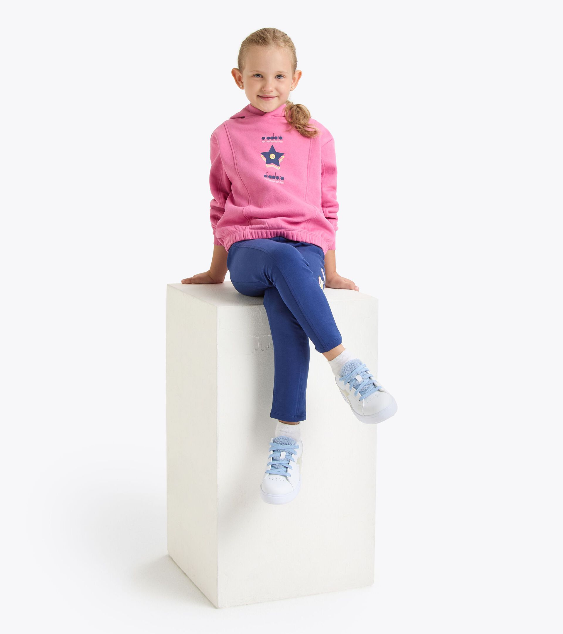 Felpa con cappuccio - Comfort fit - Ragazza JG. HOODIE LOGO ROSA CHATEAU - Diadora