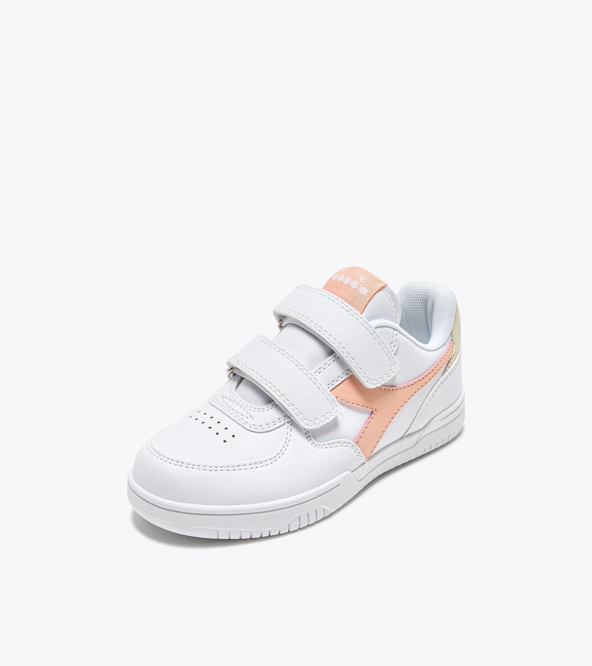 Sports shoes - Kids 4-8 years RAPTOR LOW PS WHITE/PEACH PARFAIT - Diadora