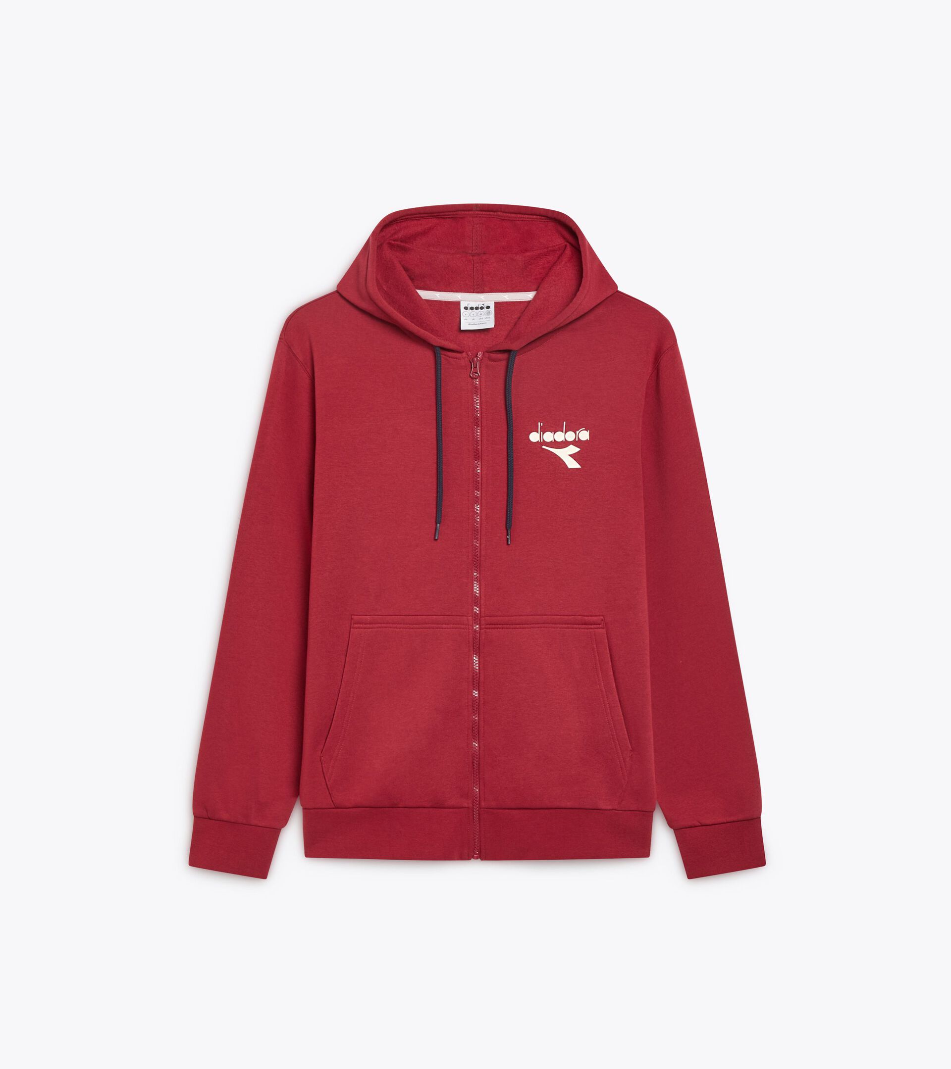 Felpa con cappuccio sportiva - Uomo
 HOODIE FZ ESS. SPORTS ROSSO GRANATA - Diadora