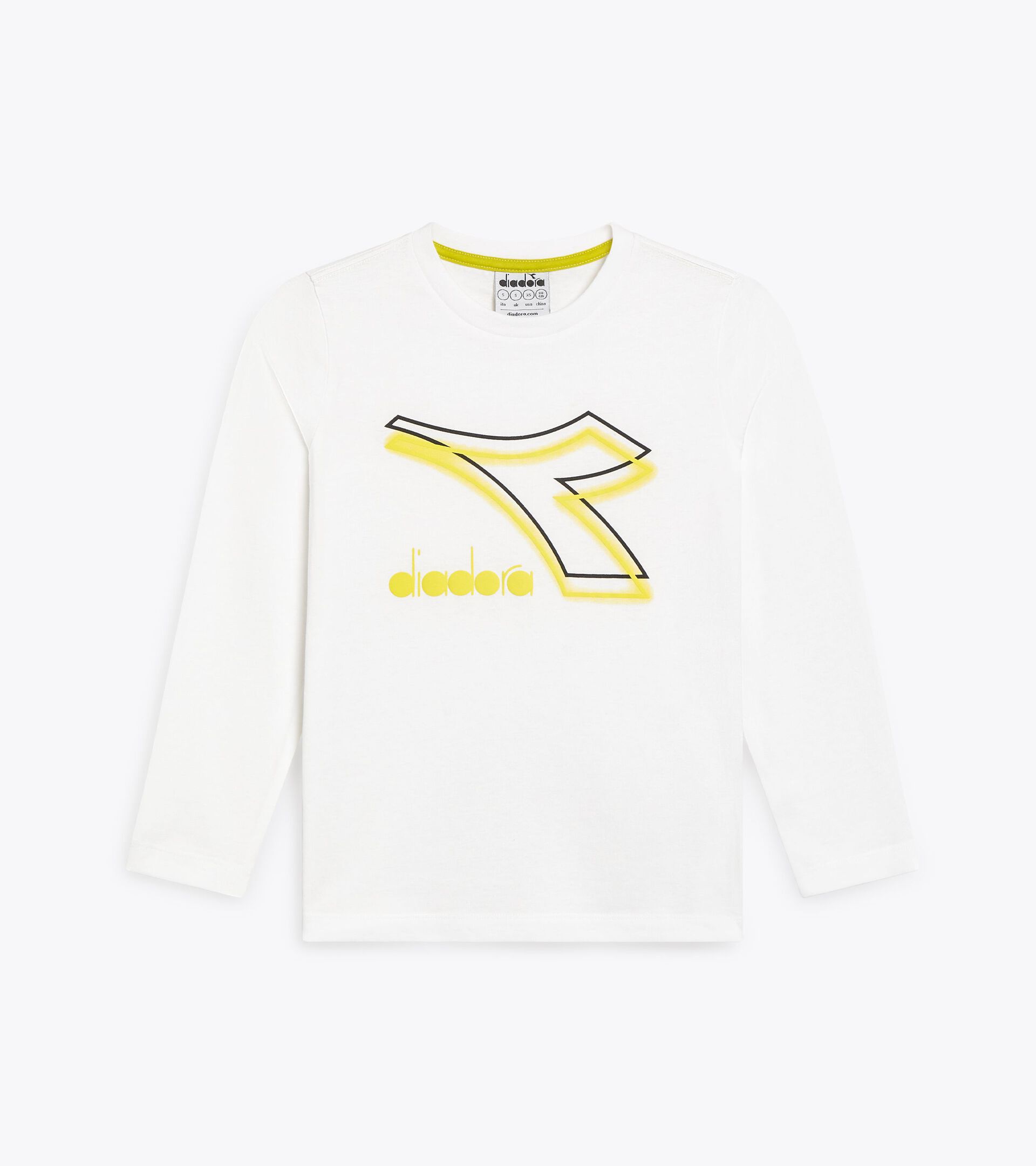 Printed t-shirt - Boy  JB. T-SHIRT LS LOGO OPTICAL WHITE - Diadora