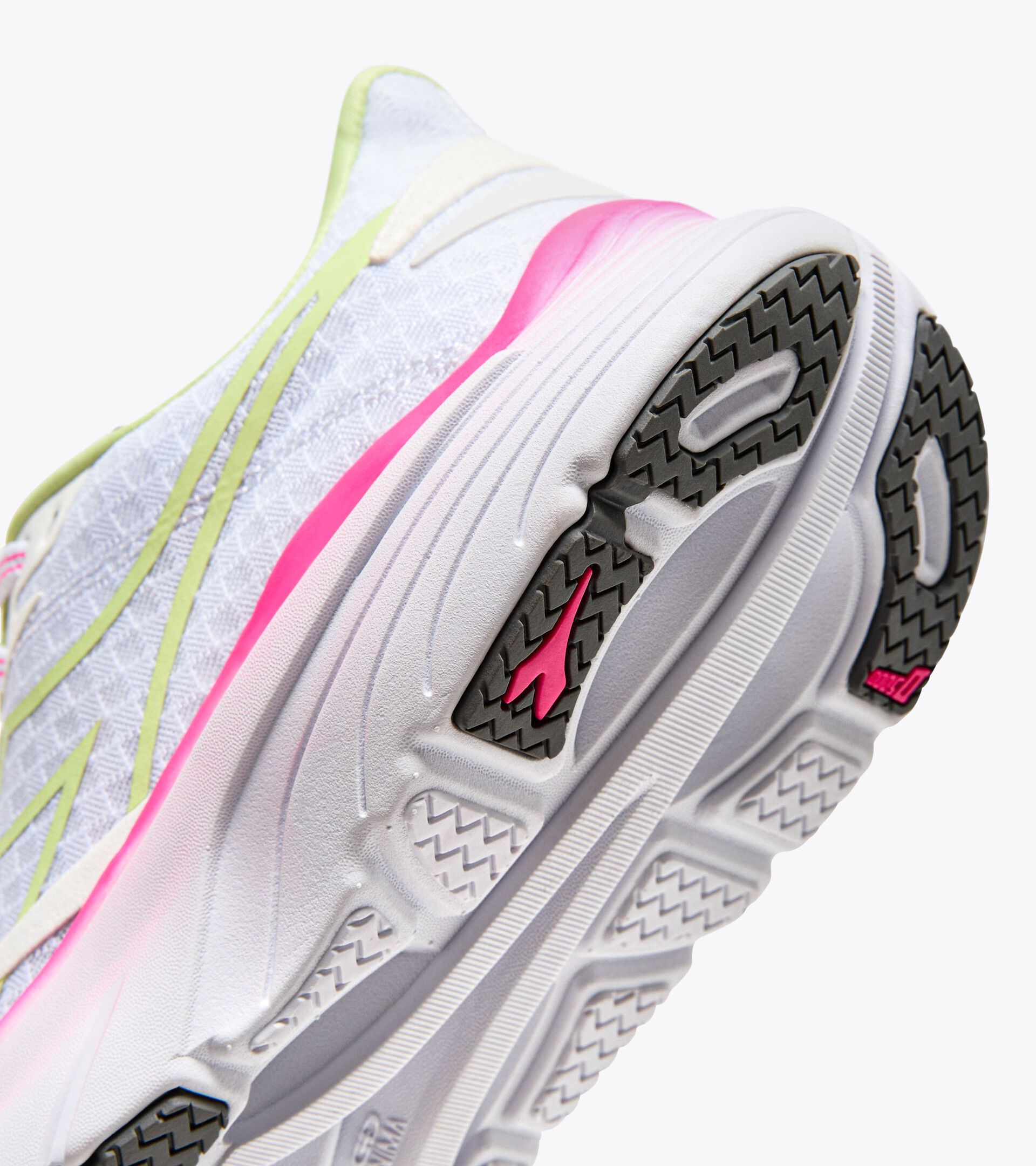 Chaussures de running - Femme EQUIPE NUCLEO W WHITE/PINK FLUO/SHADOW LIME - Diadora