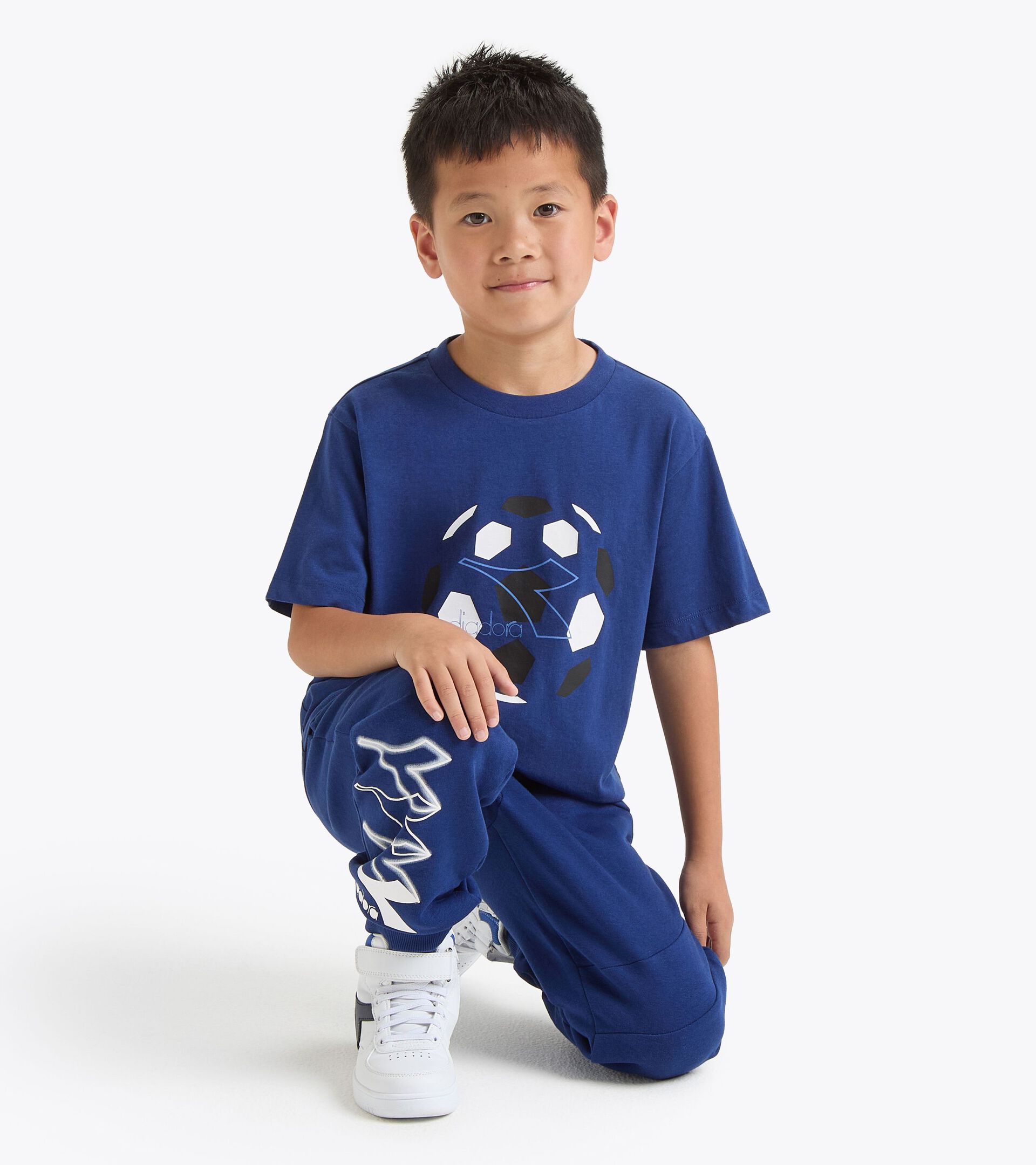 Camiseta con estampado - Corte cómodo - Niños/Adolescentes
 JB. T-SHIRT SS LOGO AZUL FINCA - Diadora