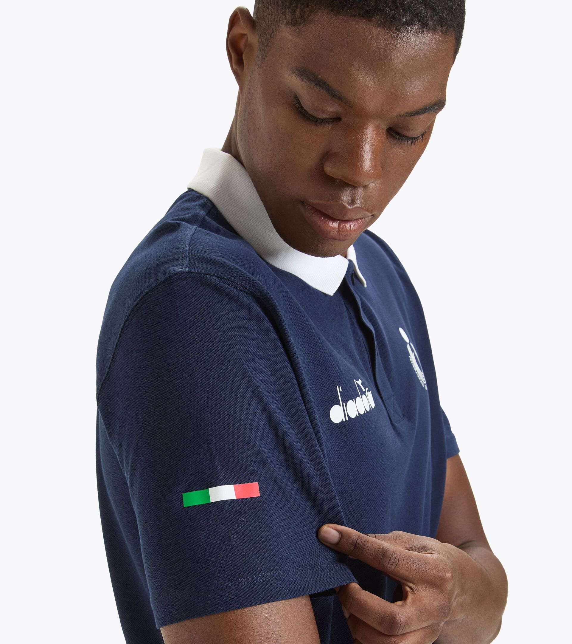 Polo shirt - Italy National Volleyball Team POLO RAPPRESENTANZA BV24 ITALIA CLASSIC NAVY - Diadora