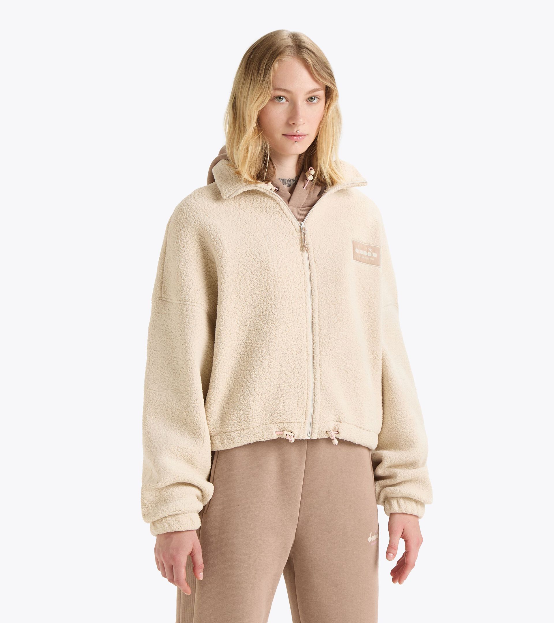 Pile in fleece cropped - Donna
 L. POLAR FLEECE ATHL. LOGO BEIGE LEGGERO - Diadora