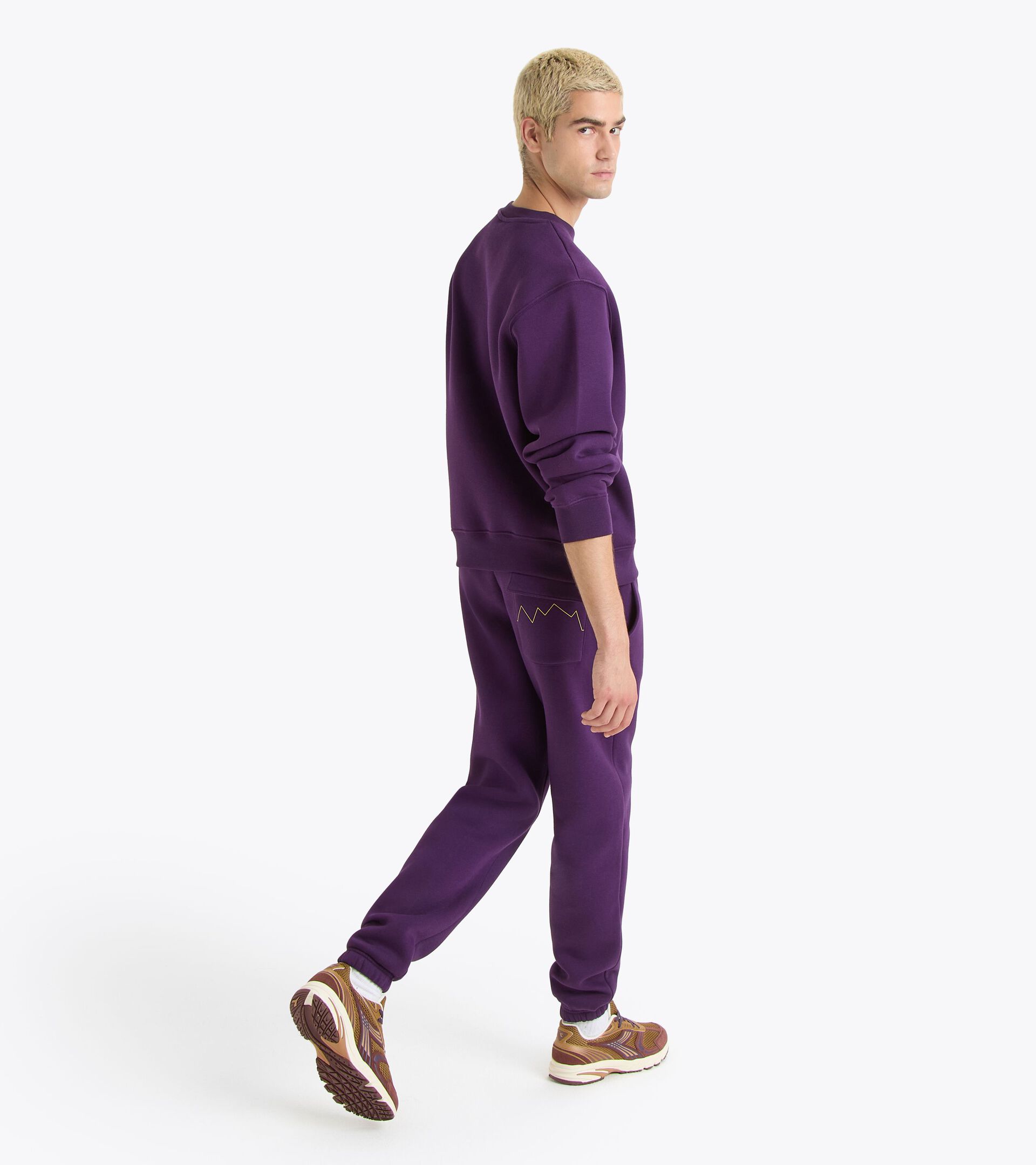 Sporty sweatshirt - Gender Neutral SWEATSHIRT CREW ROUTE VIOLET JEWEL - Diadora