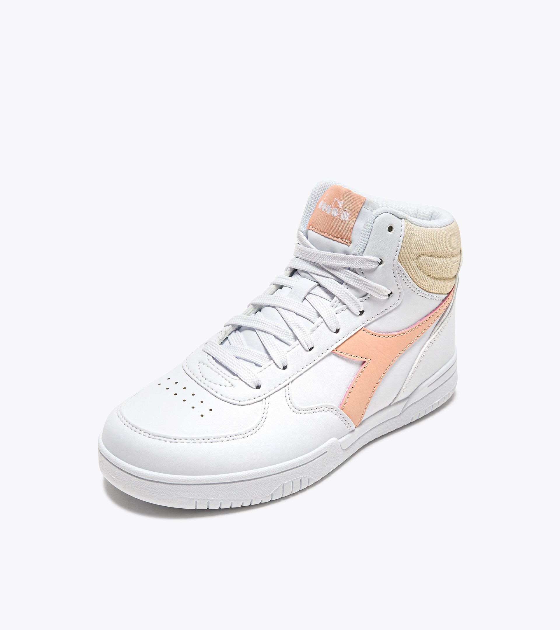 Sports shoes - Youth 8-16 years RAPTOR MID GS WHITE/PEACH PARFAIT - Diadora